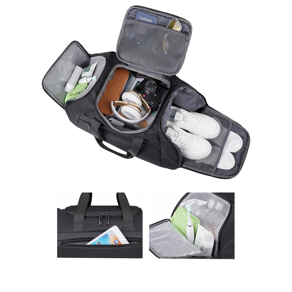 Travel Duffel Bag With Shoes Compartment