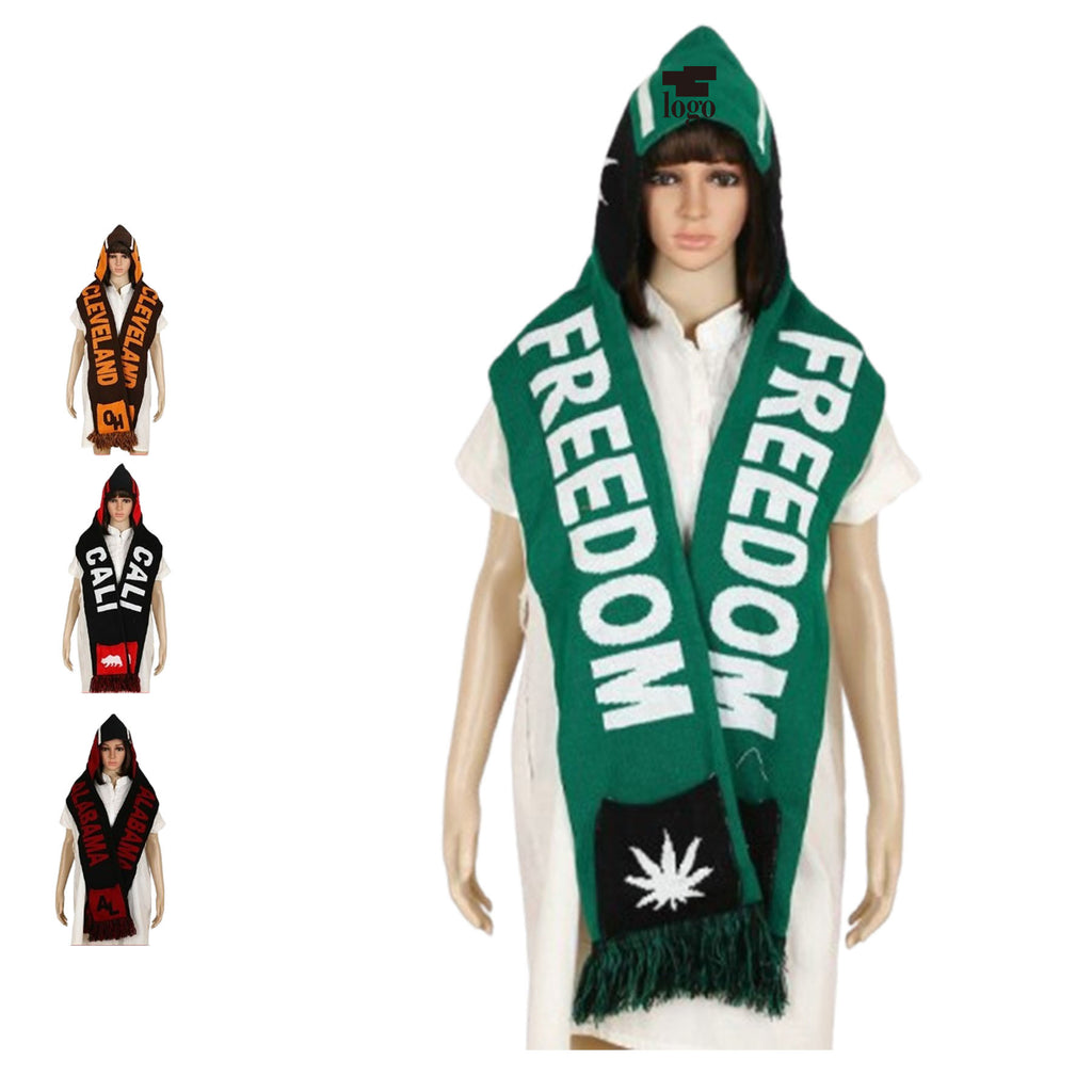 Knit Scarf With Hood