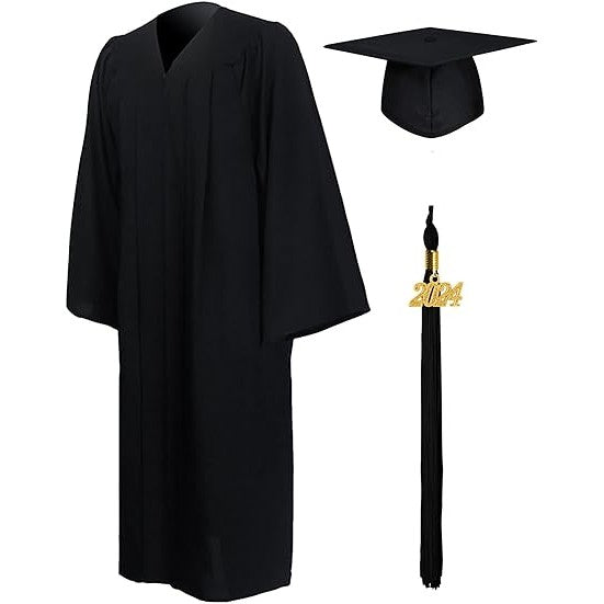 Grad Season Adult Matte Graduation Gown Cap Tassel Set 2024
