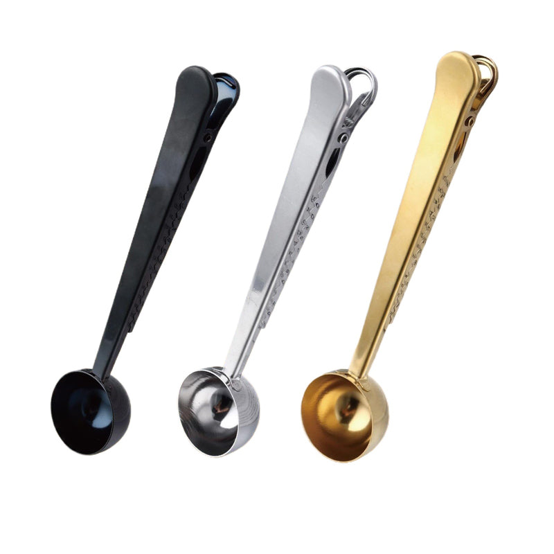 Coffee Clip Stainless Steel Coffee Bean Measuring Spoon Clip