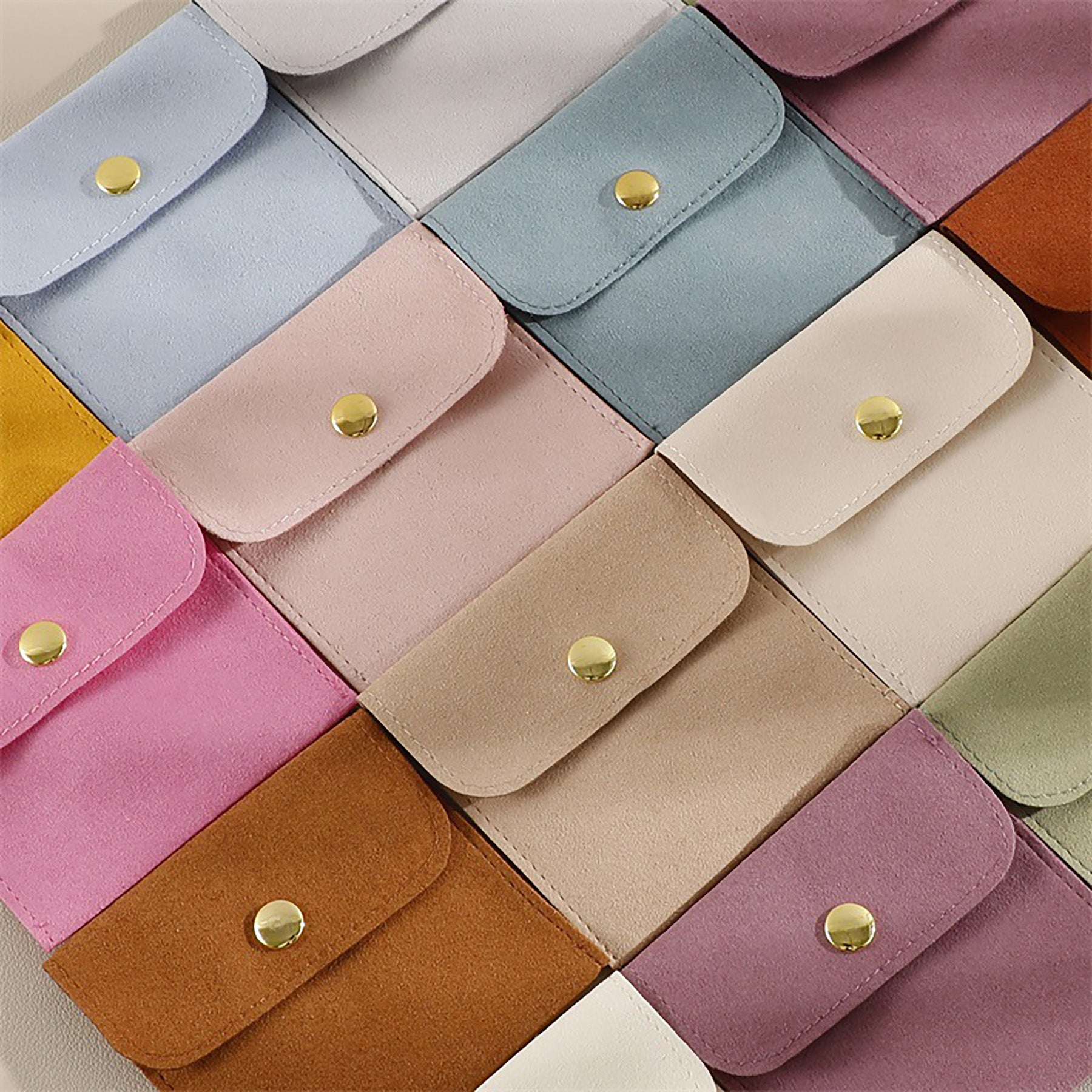 Light Luxury Microfiber Concealed Buckle Jewelry Bag