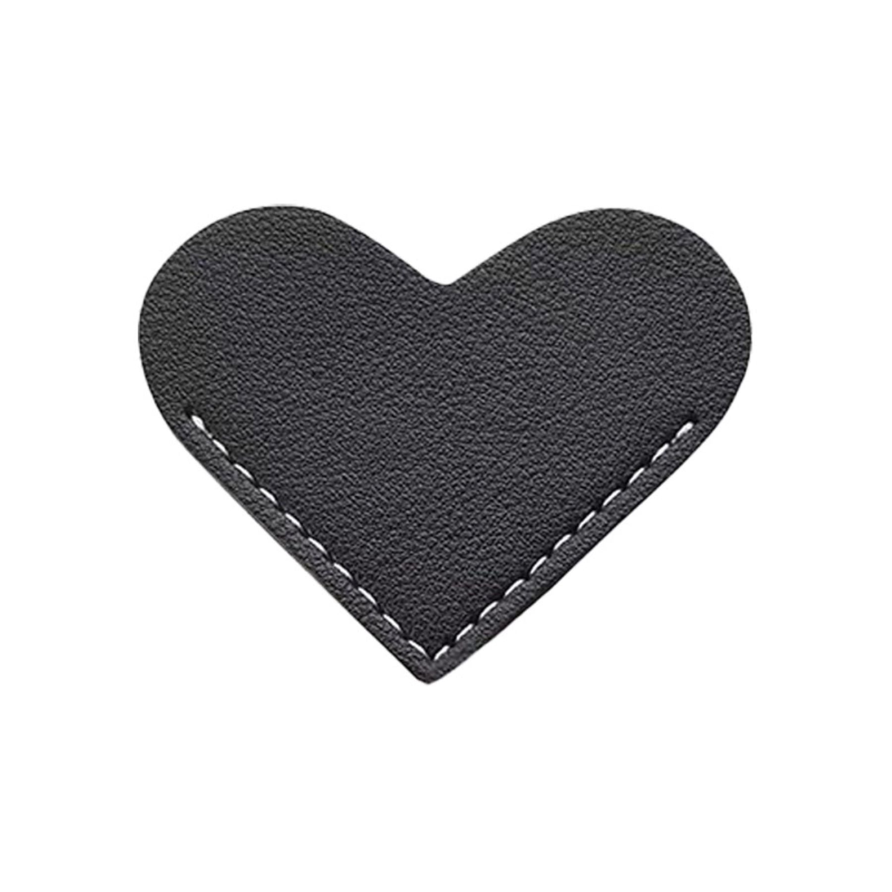 Heart - shaped Leather Bookmark