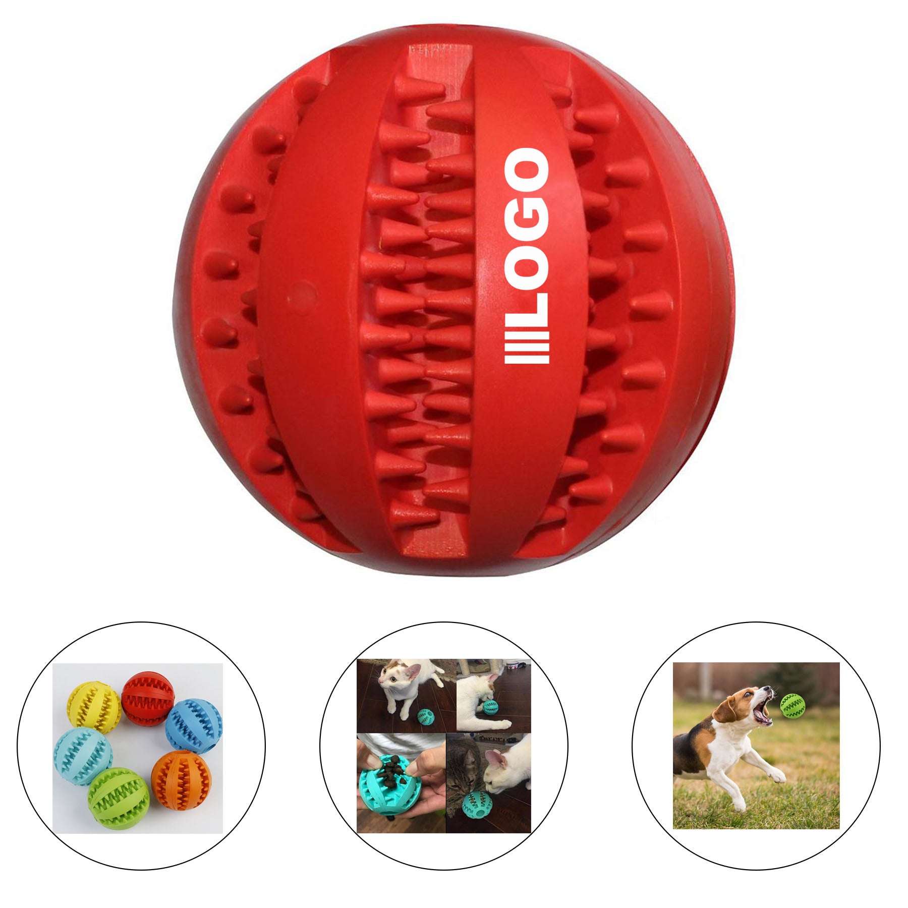 Soft Rubber Non-toxic Pet Chew Ball