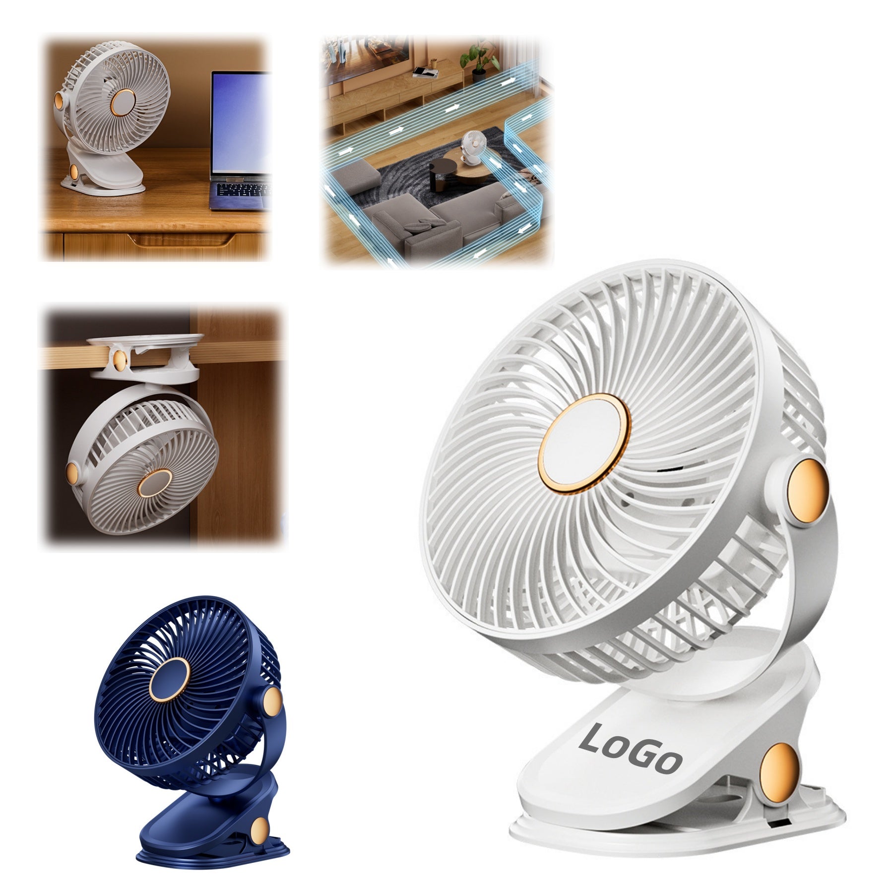 Silent Light Clip Fan