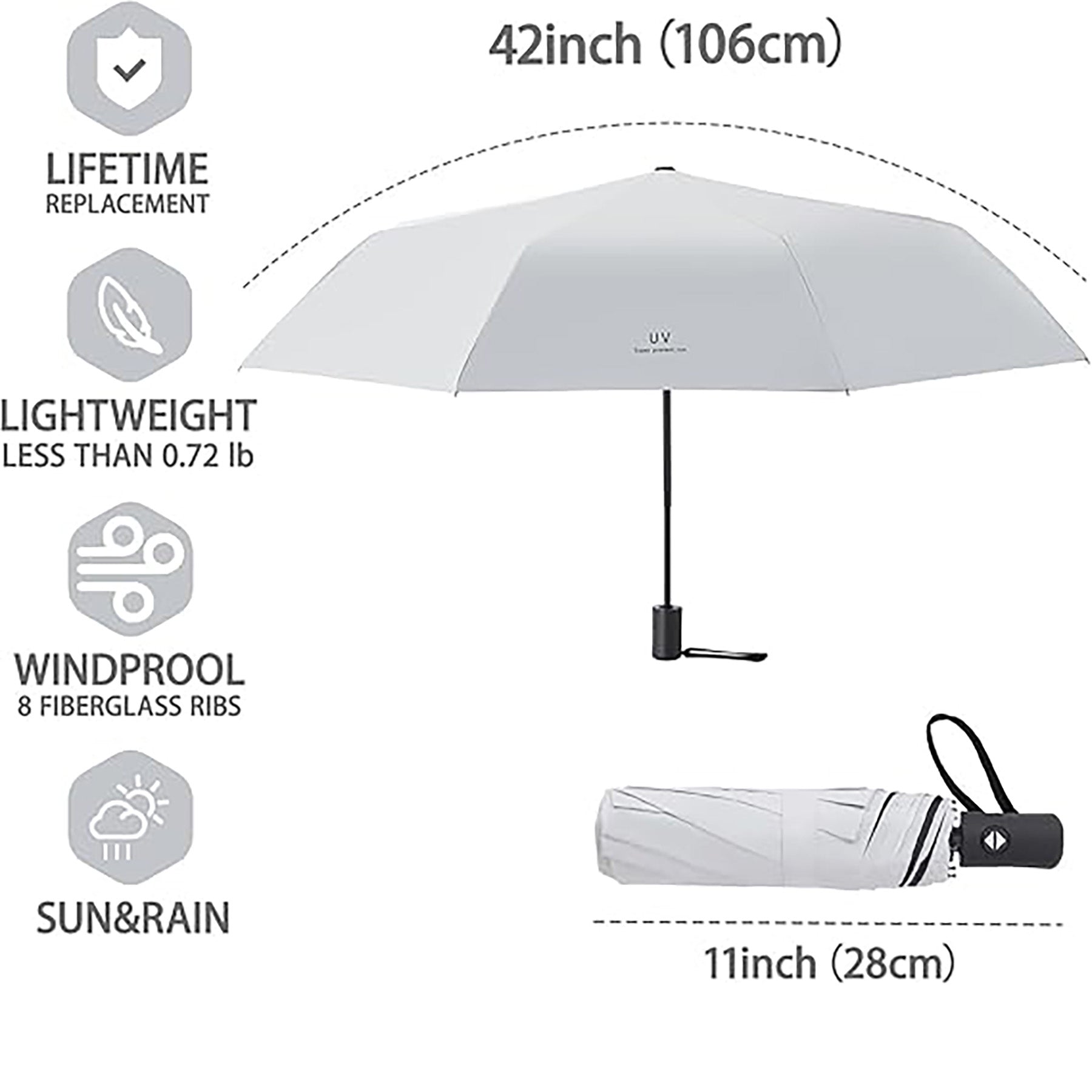 Rainproof And Sunshade Manual Umbrella