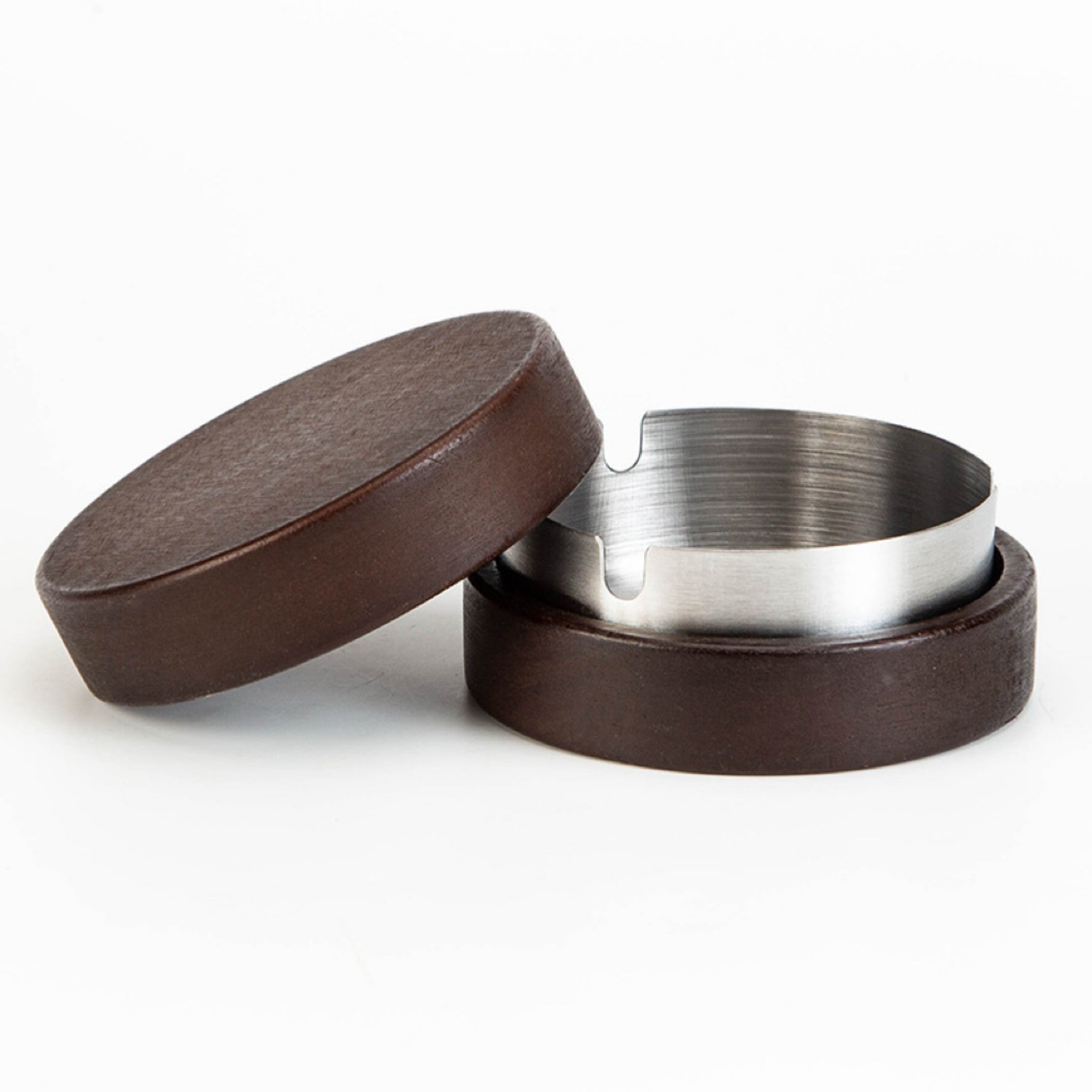 Wood Ashtray With Open Lid