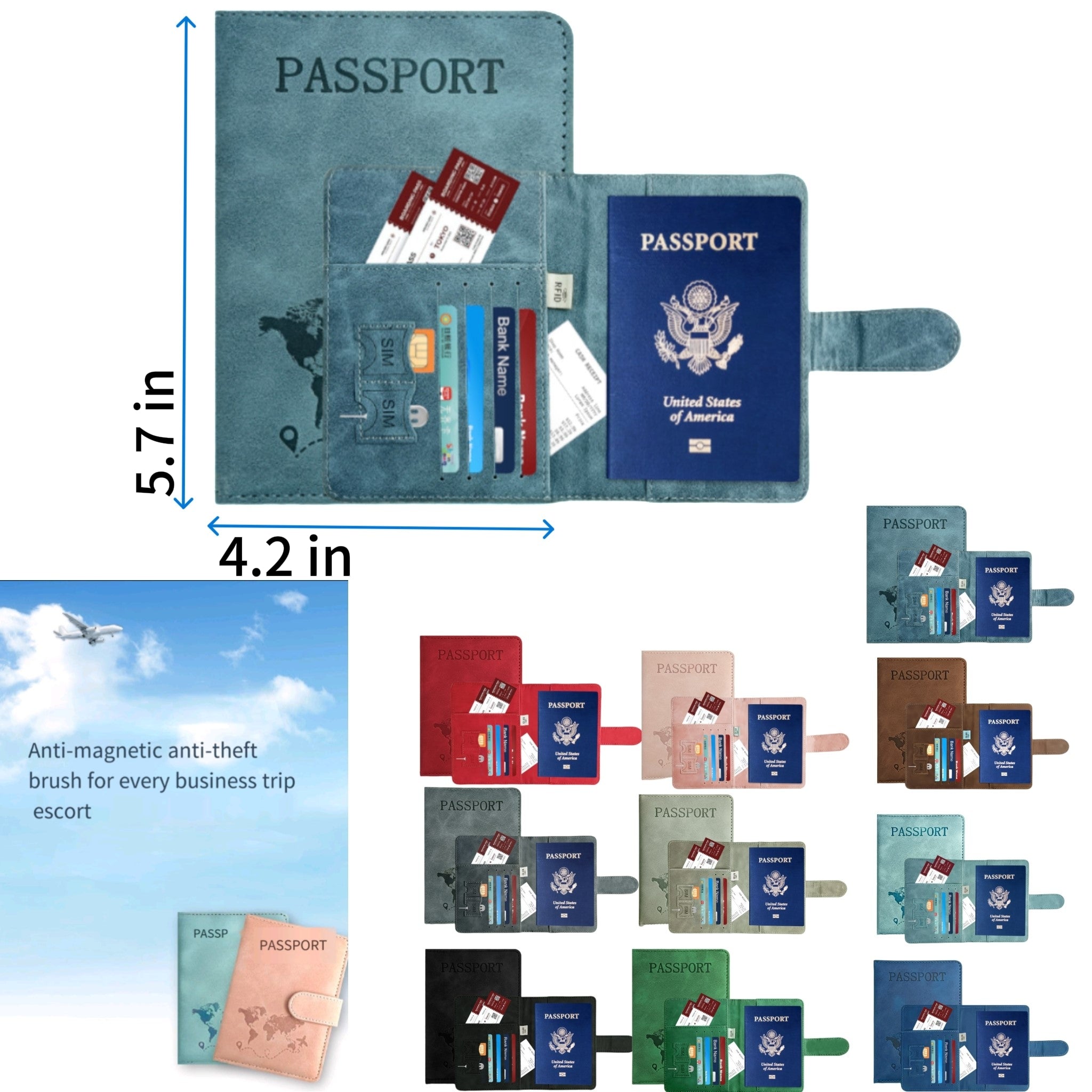 Leather Passport Protecting Cover