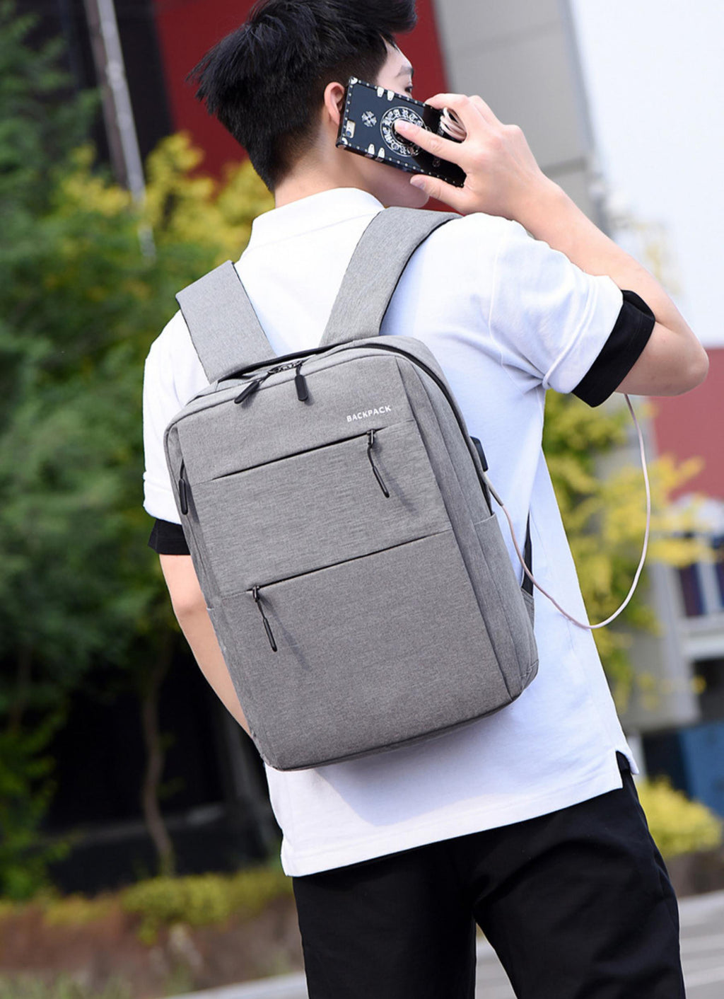 Customizable Laptop Backpack Luggage With USB Port
