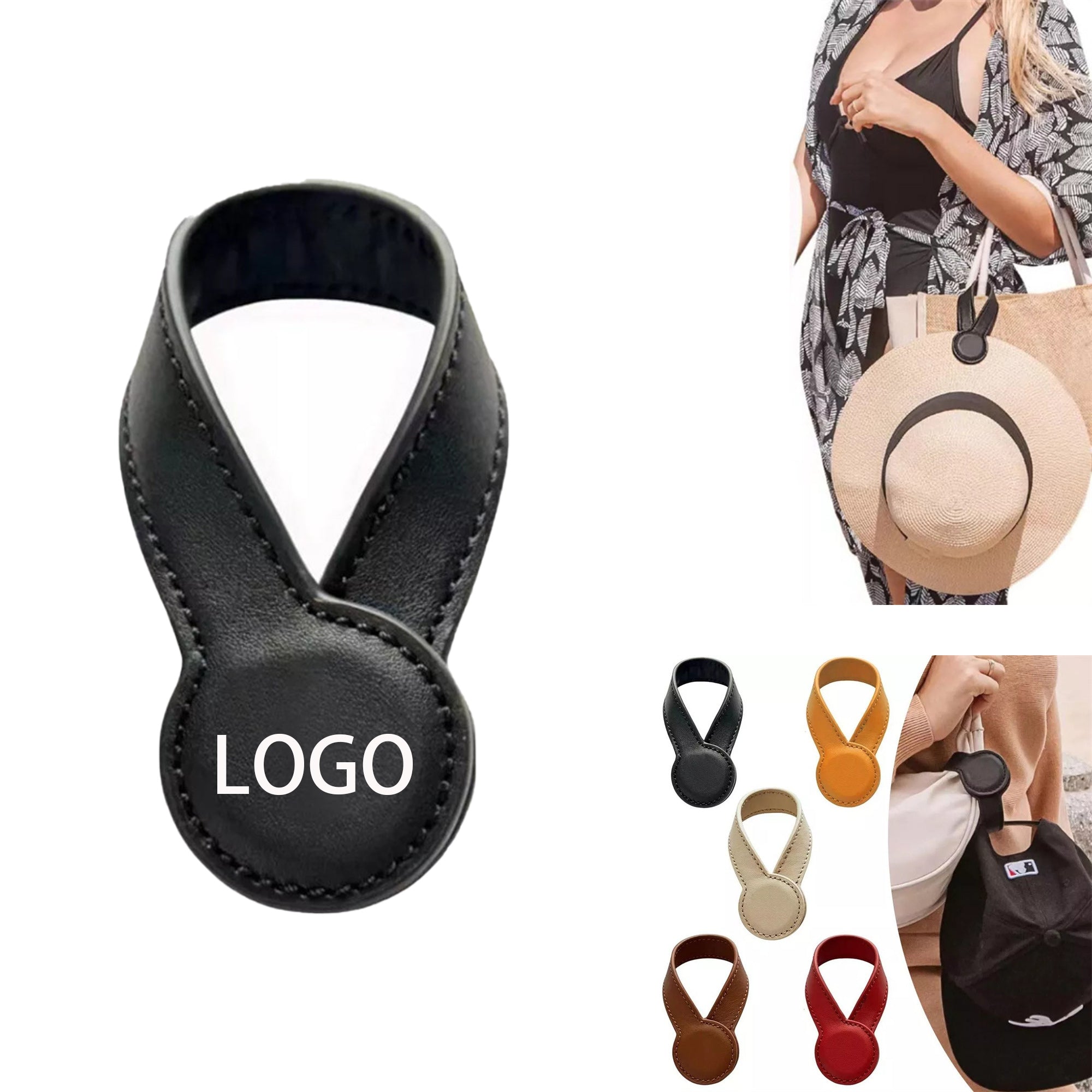Multi-Use Leather Magnetic Hat Clip-Cap Holder Accessory