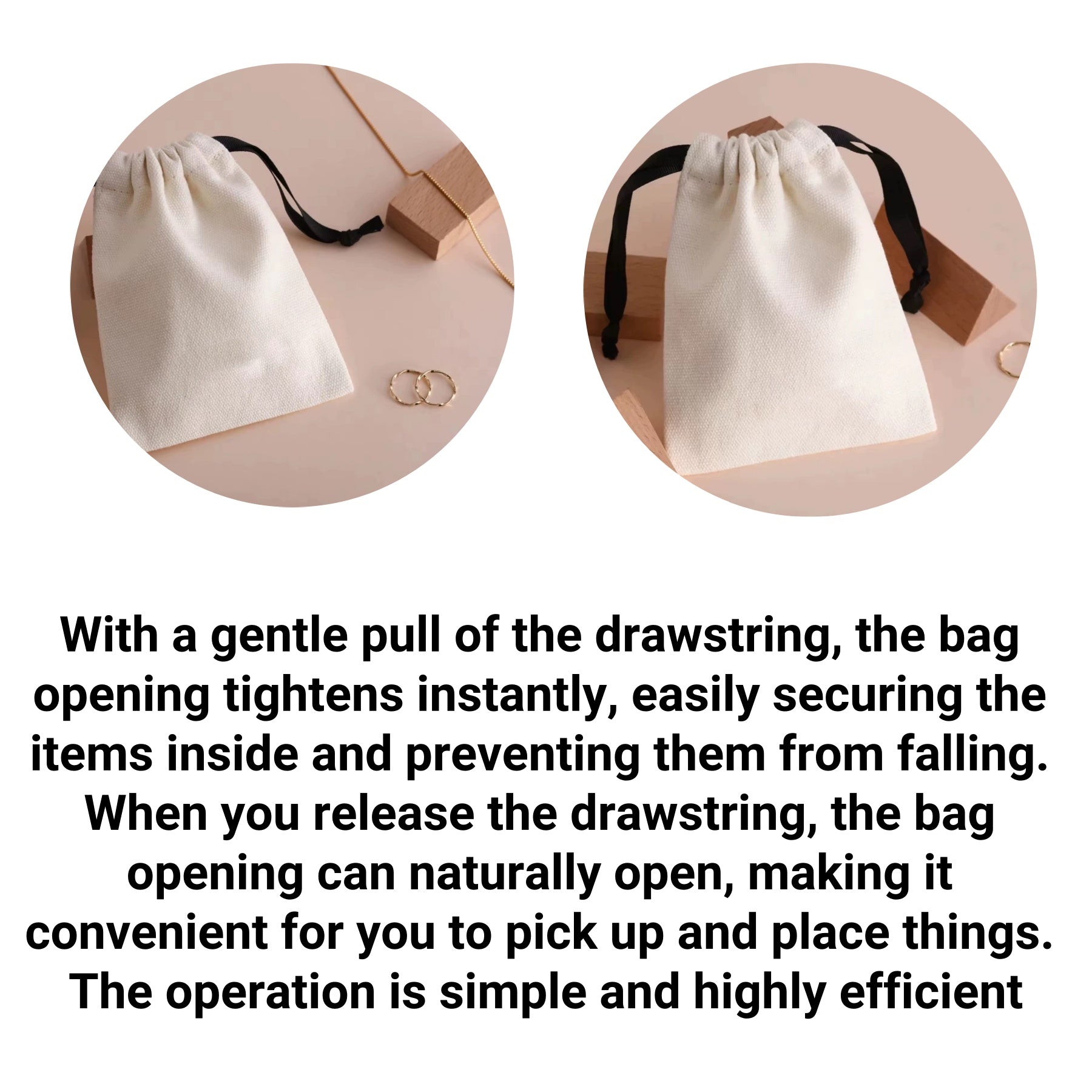 Portable Drawstring Cotton Bag