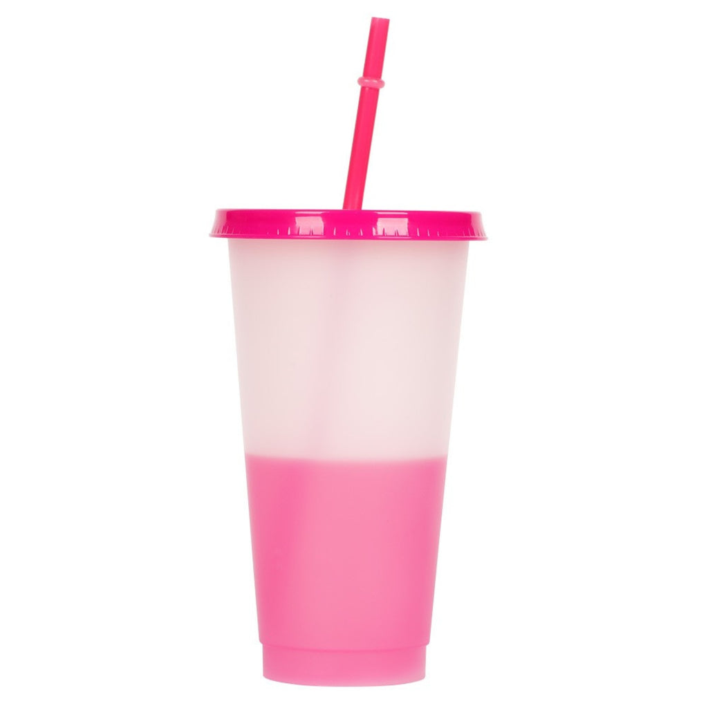 24oz Color Changing Cups With Lids And Straws