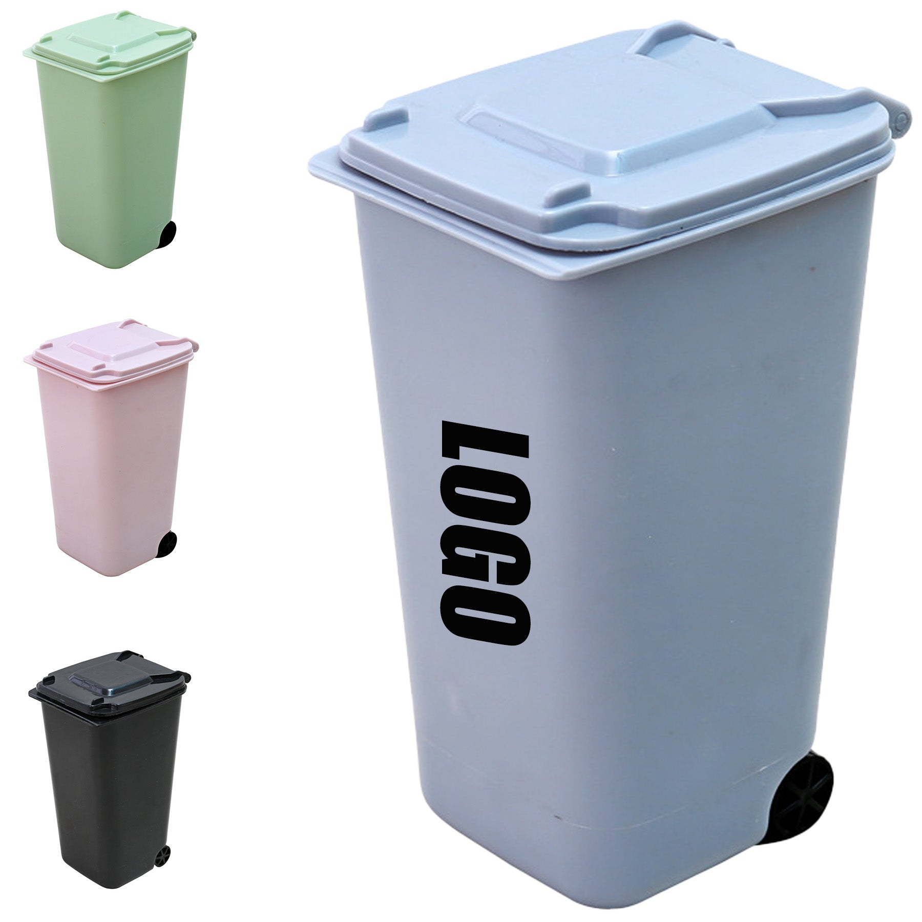 Mini Plastic Desktop Trash Can Creative Pen Case
