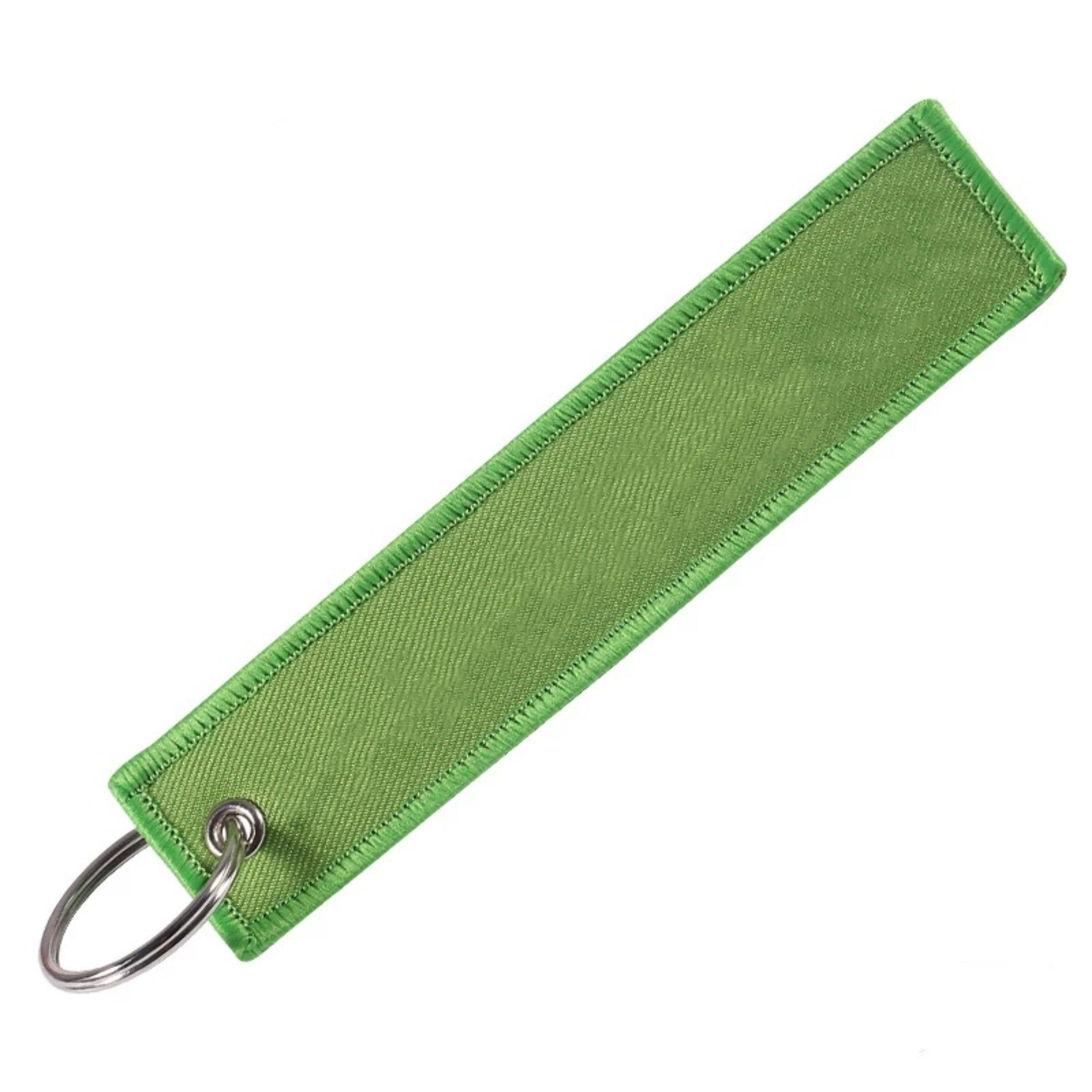Custom Embroidered Woven Tag Keychain