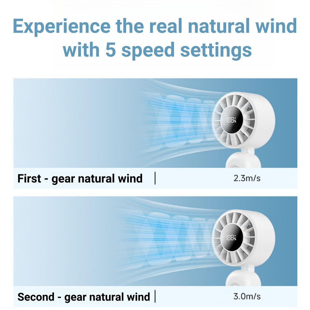 Digital - Display Folding Desktop Fan