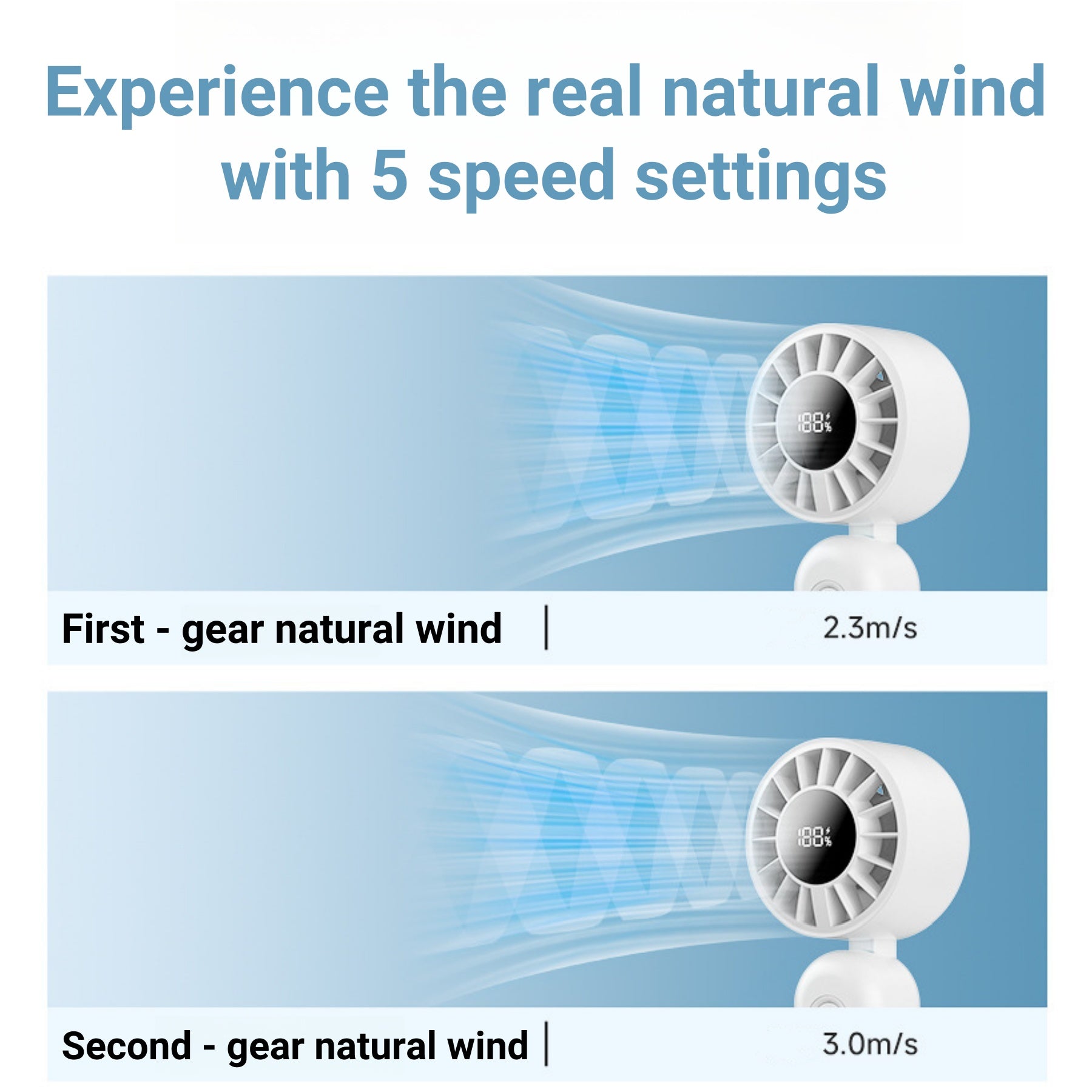 Digital - Display Folding Desktop Fan