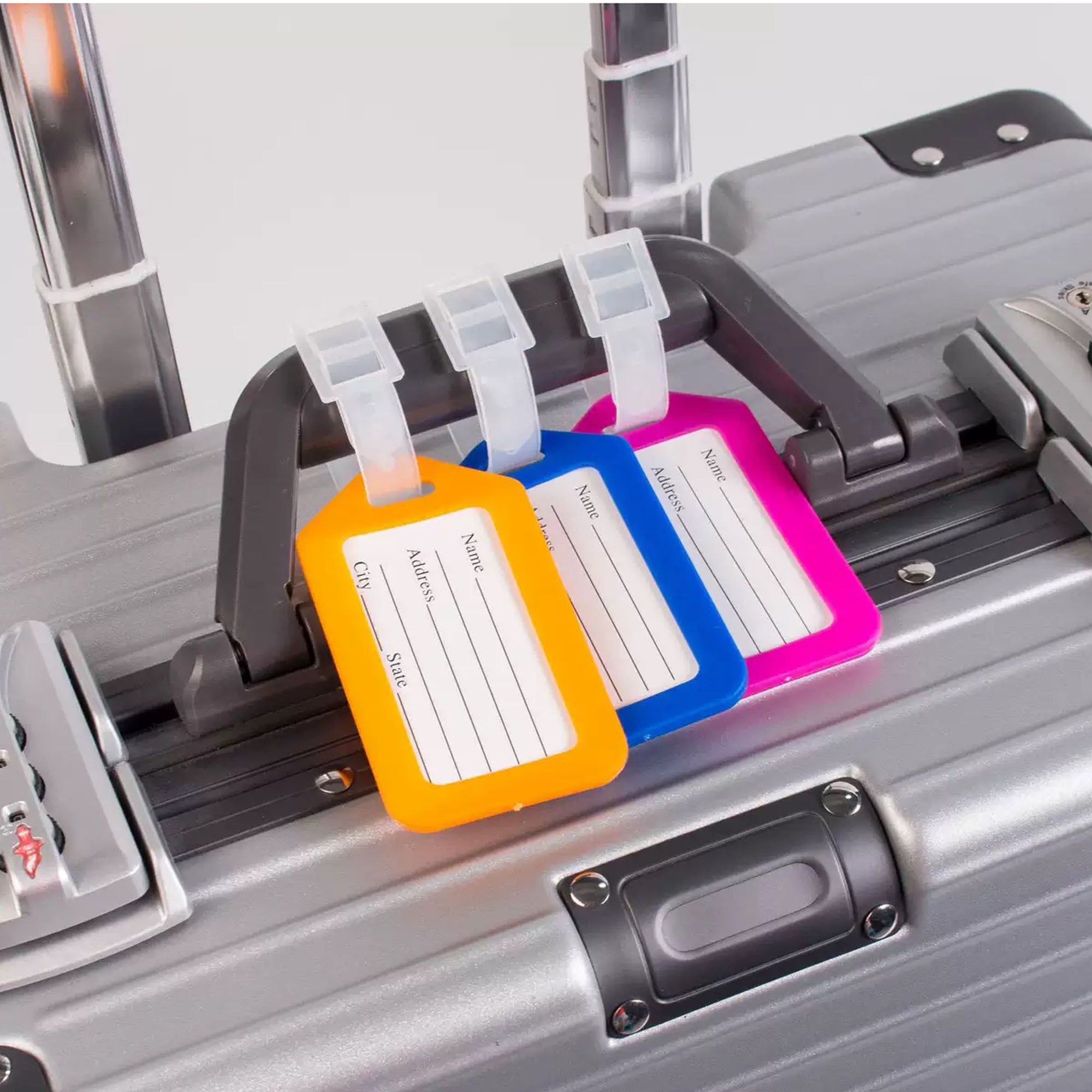 Heavy Duty Hard Plastic Neon Luggage Tag