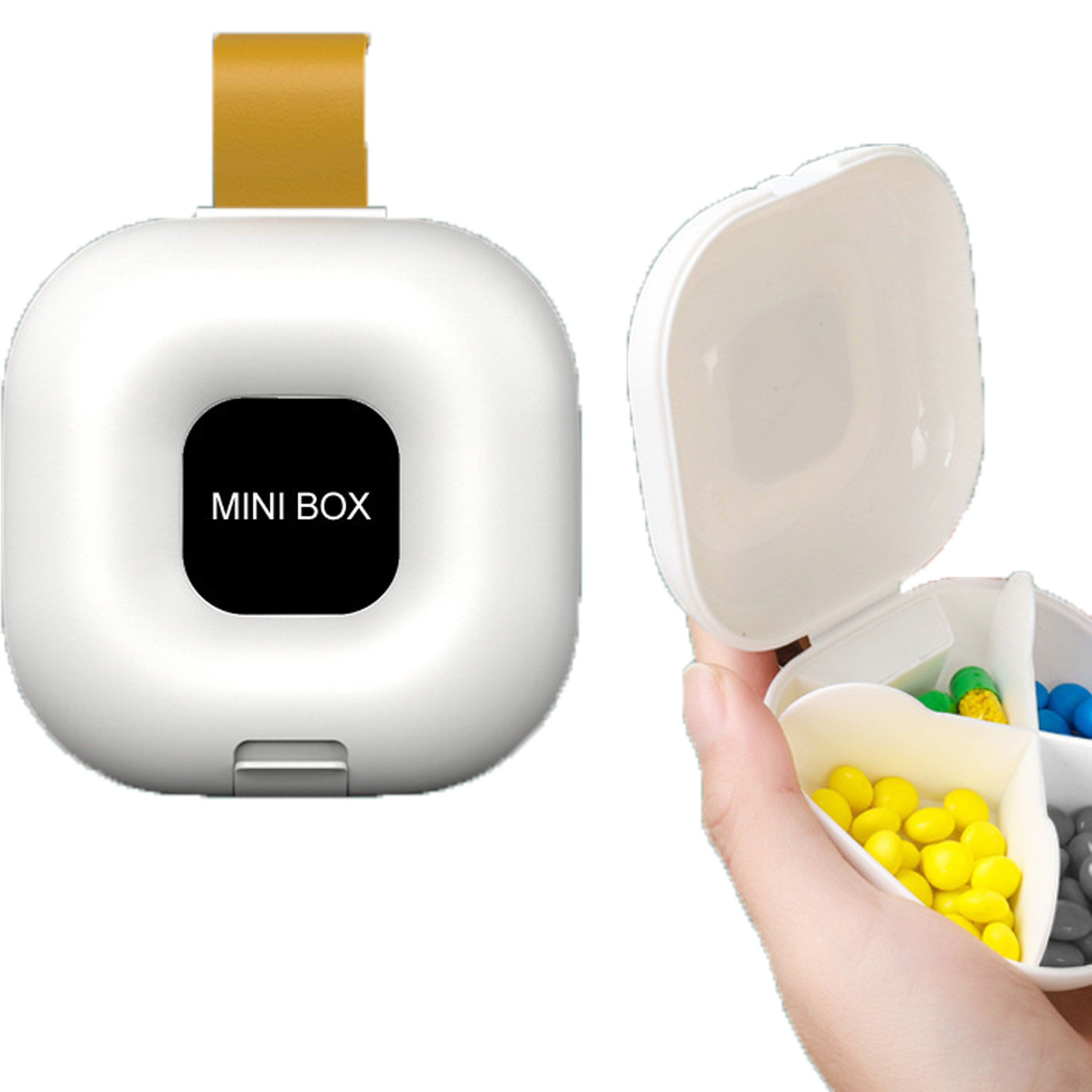 Pill Box 4 Compartment Medicine Pill Case