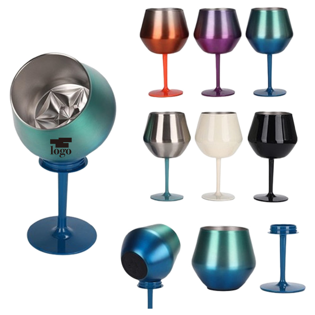 14Oz Stainless Steel Wine Glasses