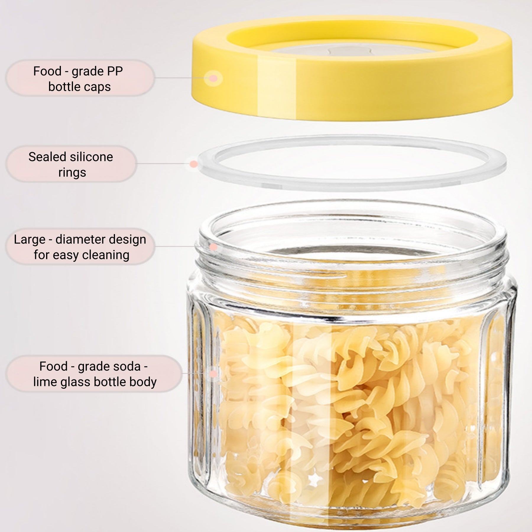 Food-Grade Glass Sealed Jars