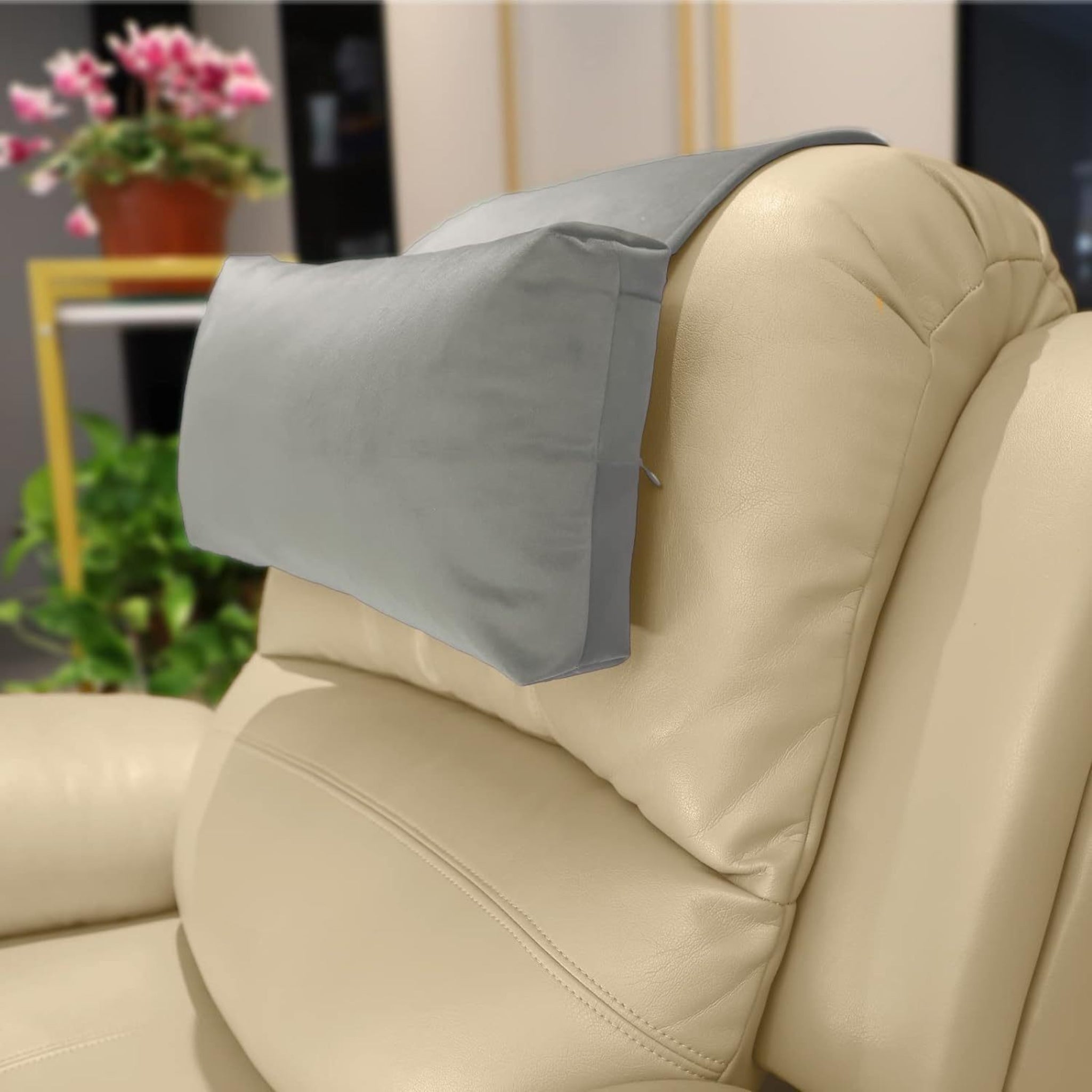Sofa Headrest Pillow With Pocket