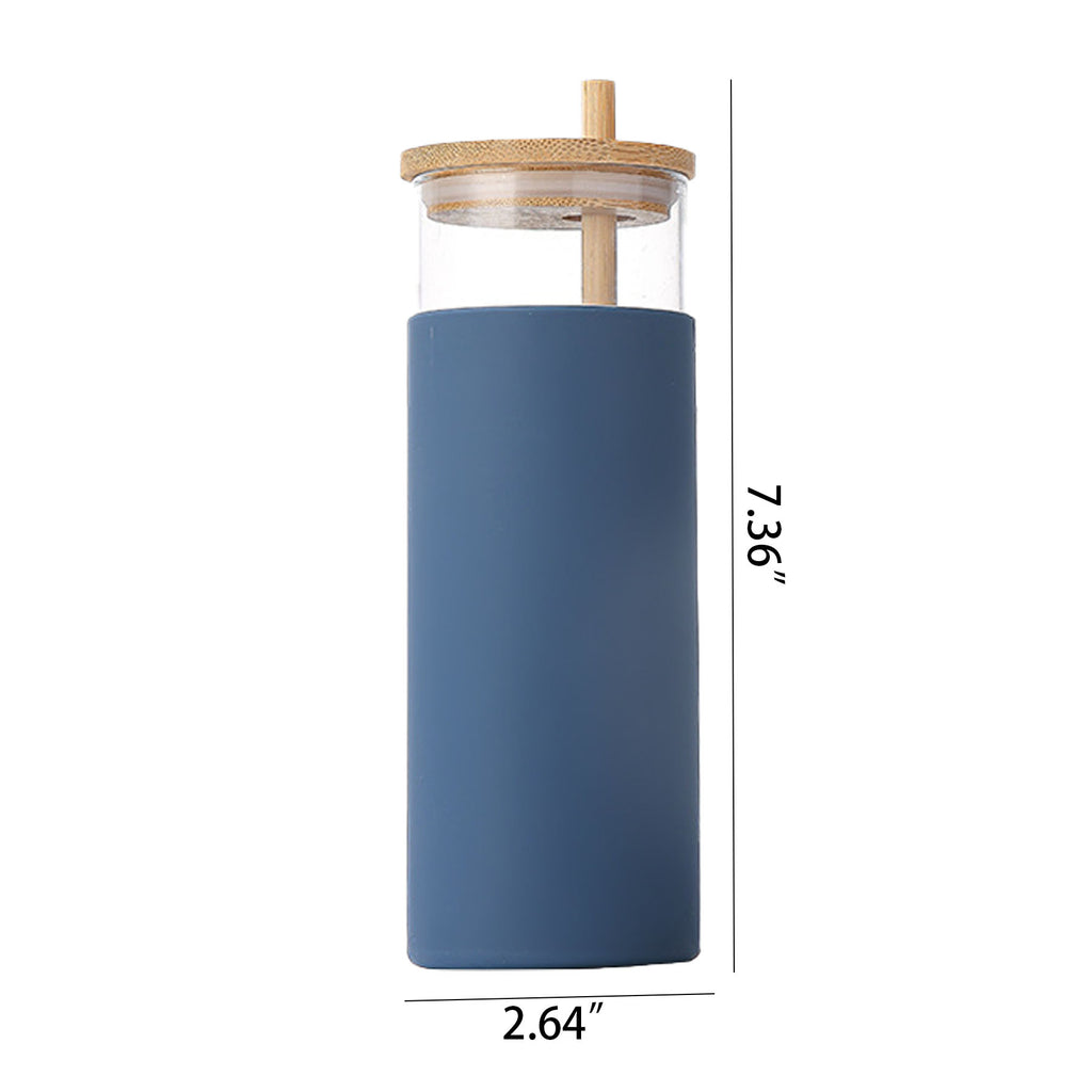 Glass Straw Silicone Cup Sleeve