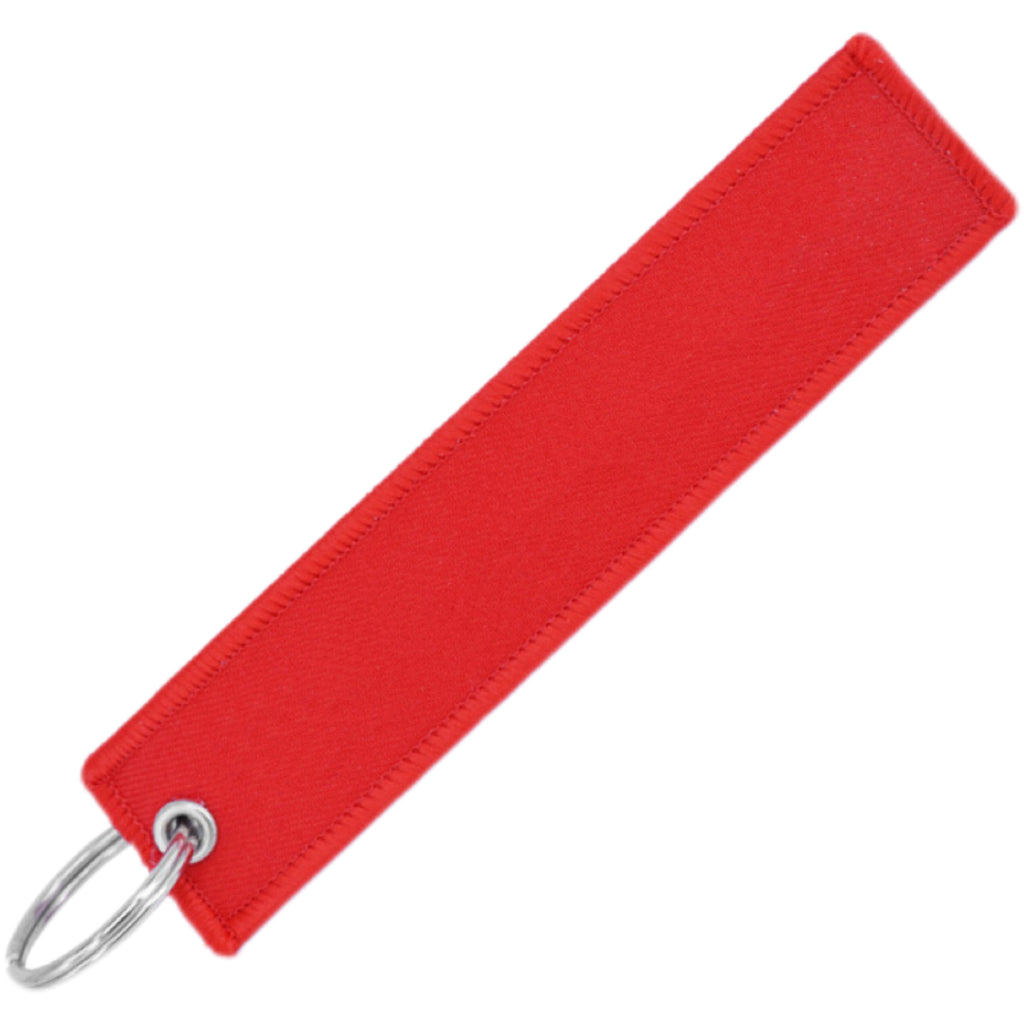Custom Twill Fabric Keychain With Metal Ring
