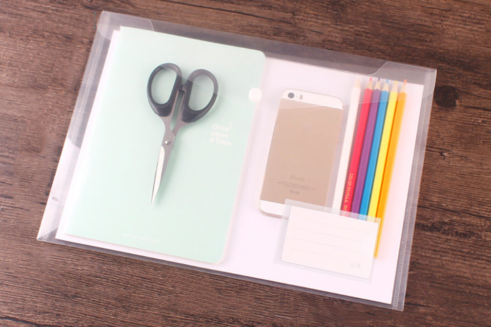 Transparent File Folders With Snap Buttons