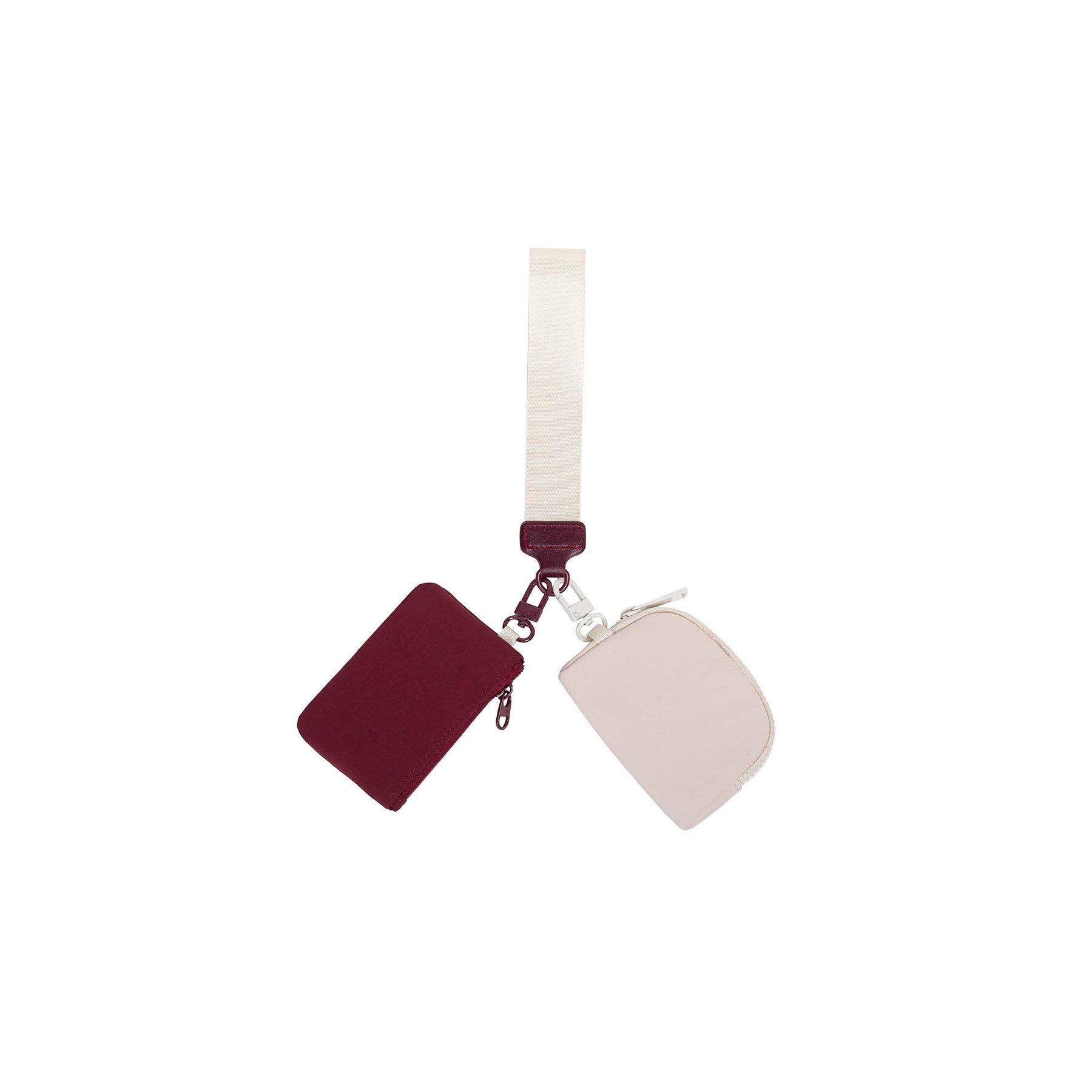 Dual-Zip Wristlet Keychain Wallet