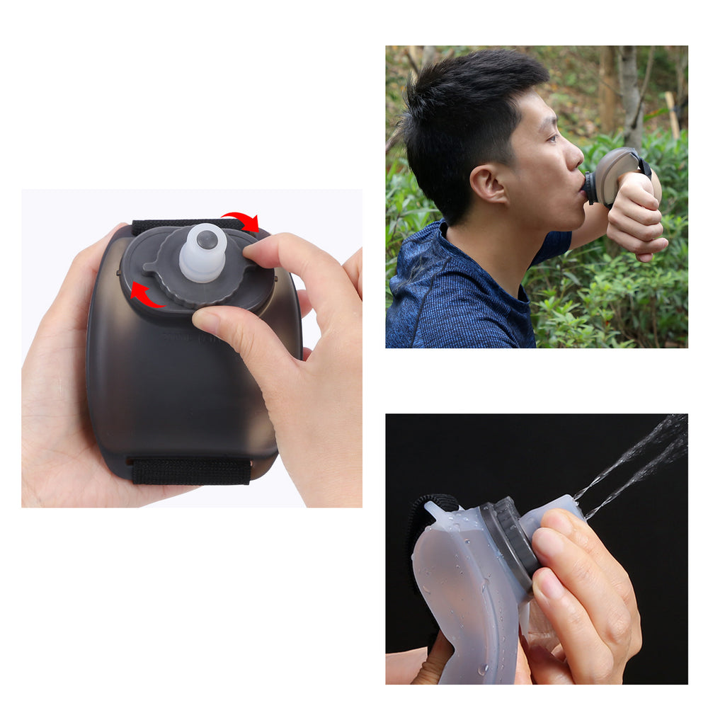 Portable Wrist Sports Kettle Food Grade Silicone Water Cup