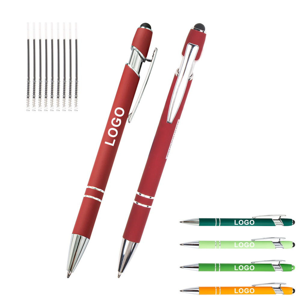 Retractable Multicolor Stylus Ballpoint Pen