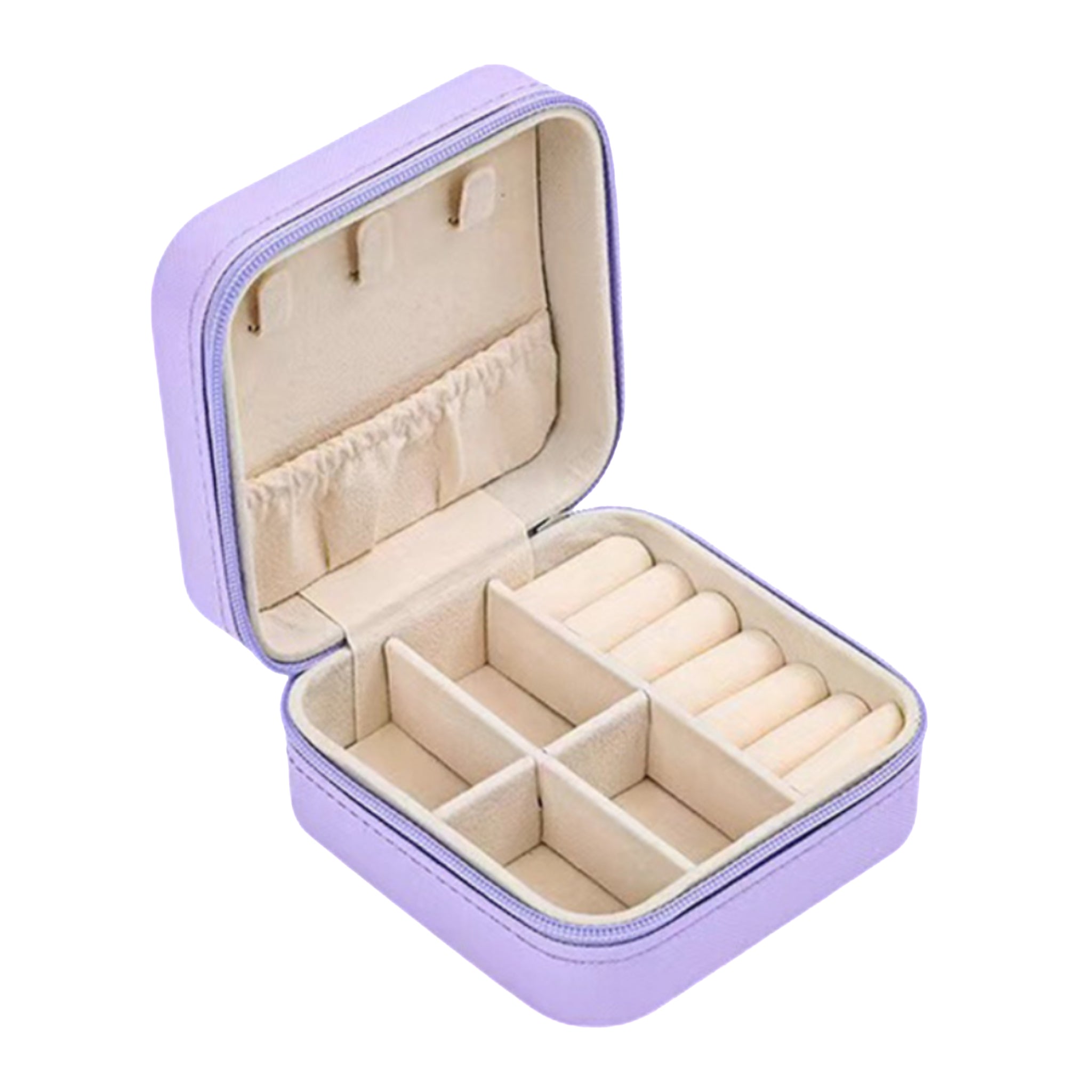 Square Zipper Jewelry Storage Box
