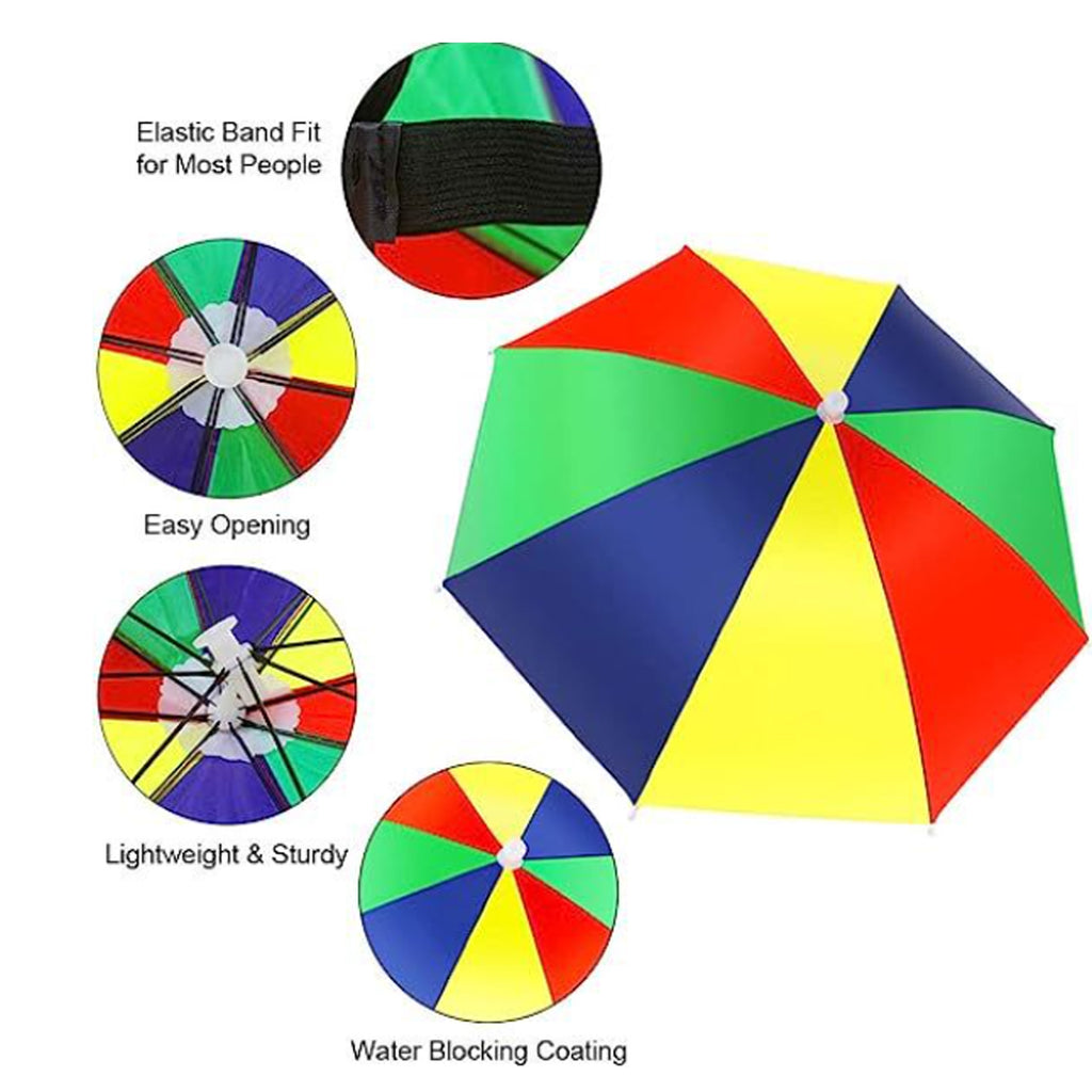 Outdoor Folding Fishing Large Headwear Umbrella Hat