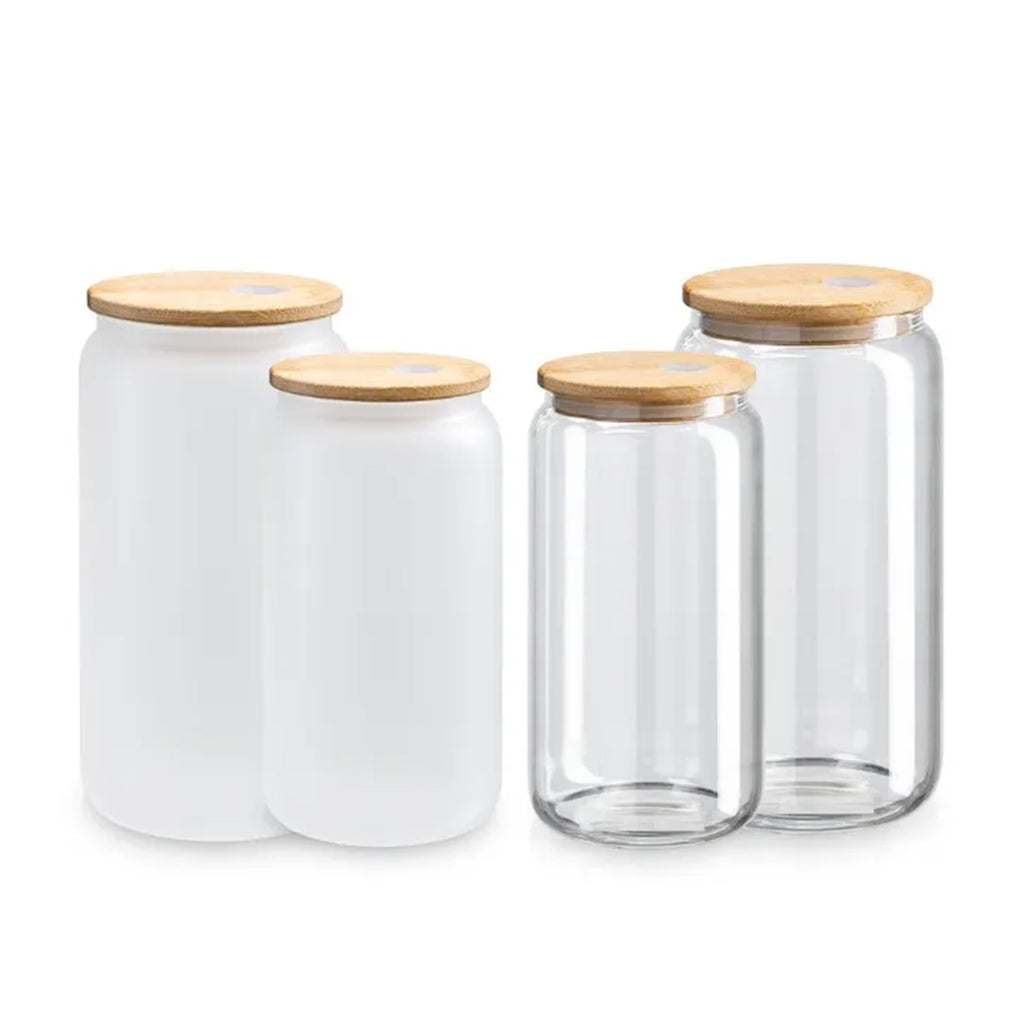 Double Glass Bamboo Lid Mug