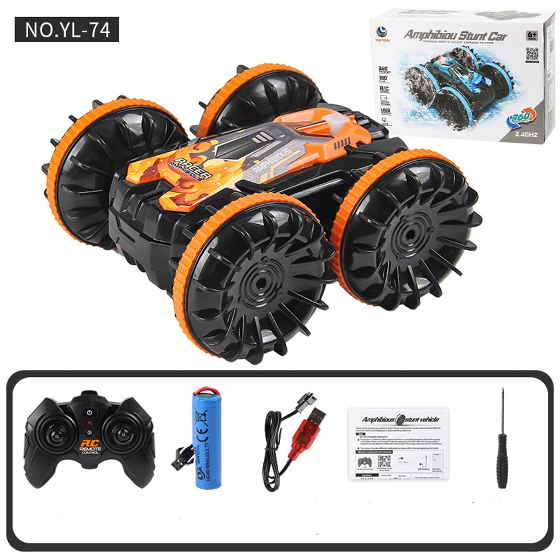 Amphibious Remote-controlled Stunt Car