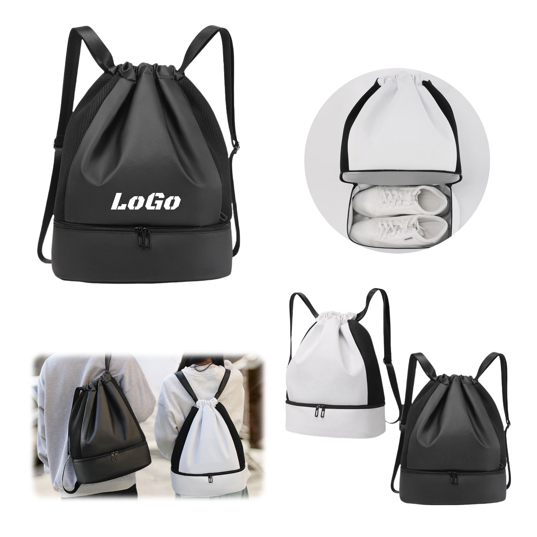 Stylish Minimalist Dry-Wet Separation Dual-Shoulder Backpack