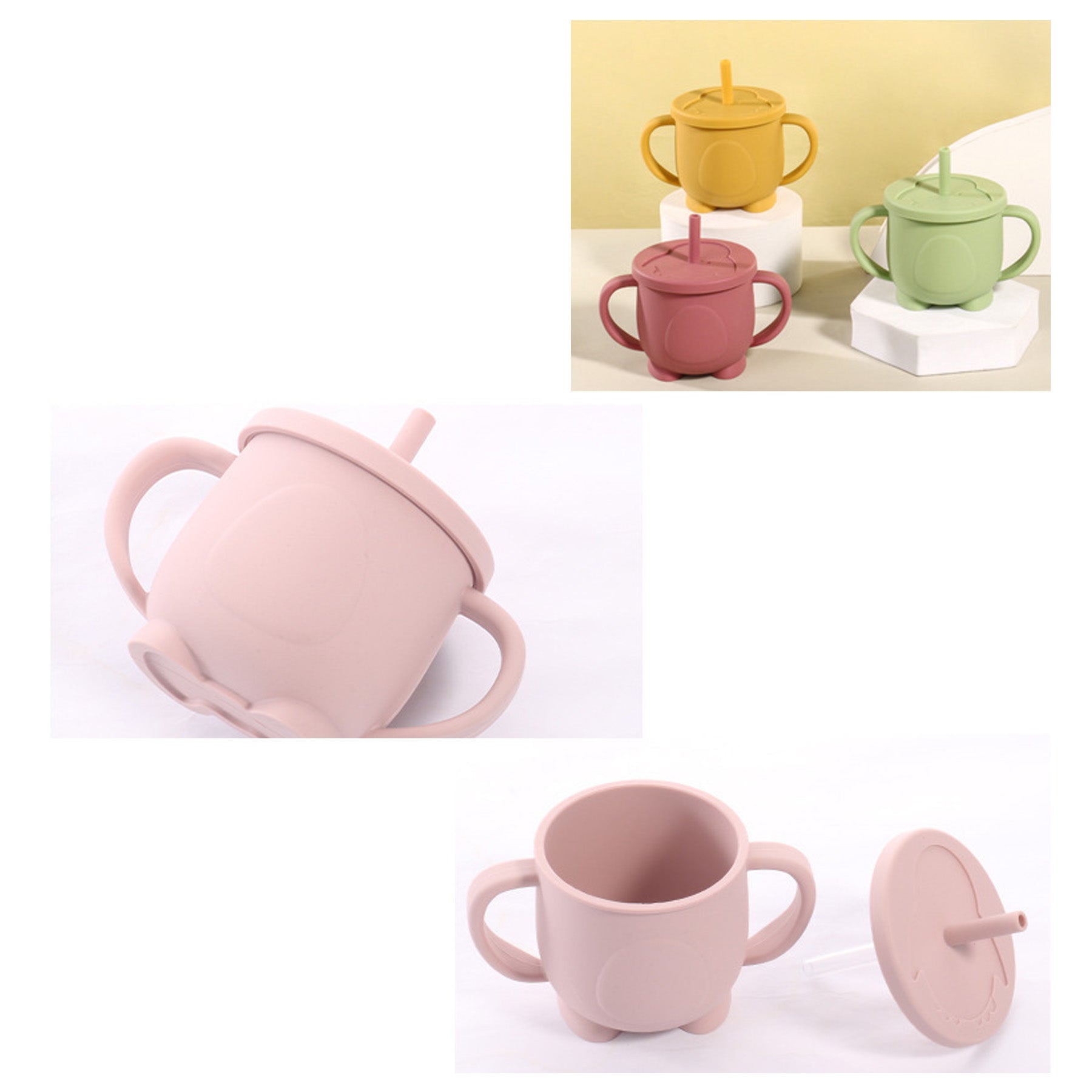 Silicone Double-Eared Straw Cup