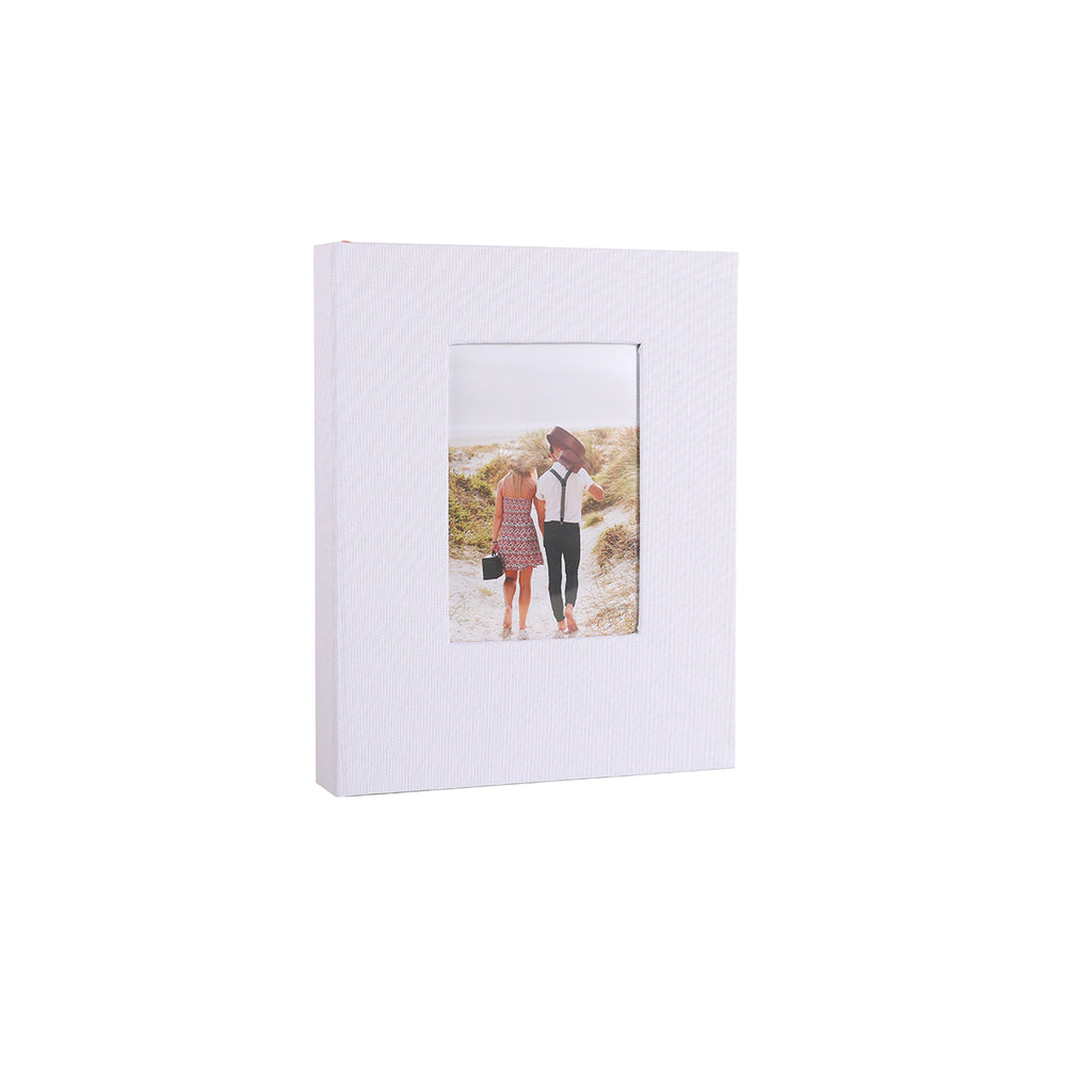 Fabric Linen Hardcover Photo Album 4x6 Inch Window Scrapbook