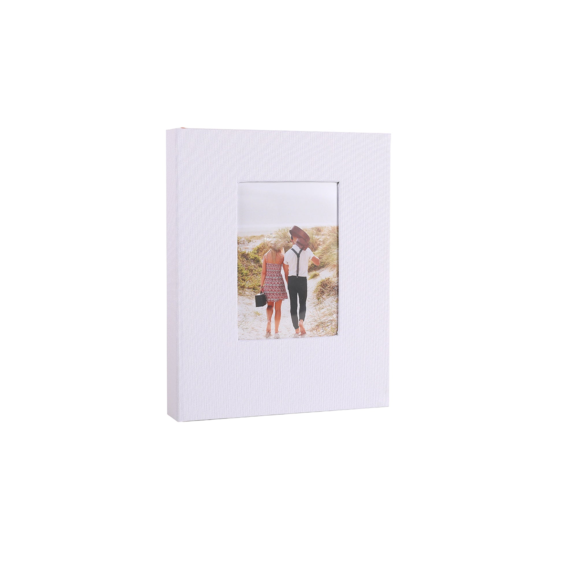Fabric Linen Hardcover Photo Album 4x6 Inch Window Scrapbook