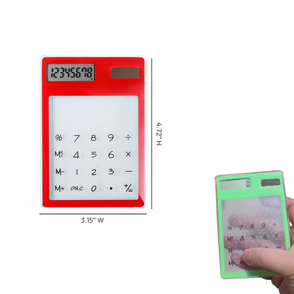Transparent Keyboard Electronic Calculator