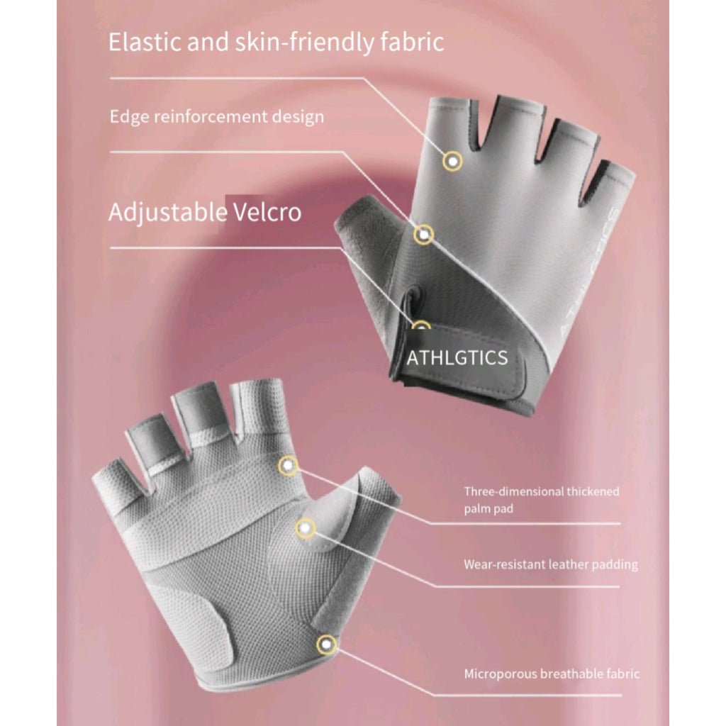 Unisex Fingerless Workout Gloves Non Slip UV Protection