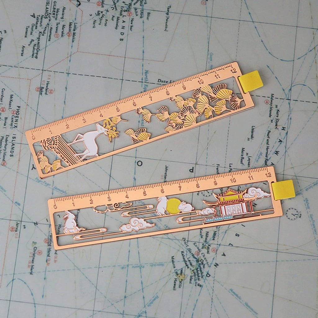 Painted Metal Ruler Bookmark