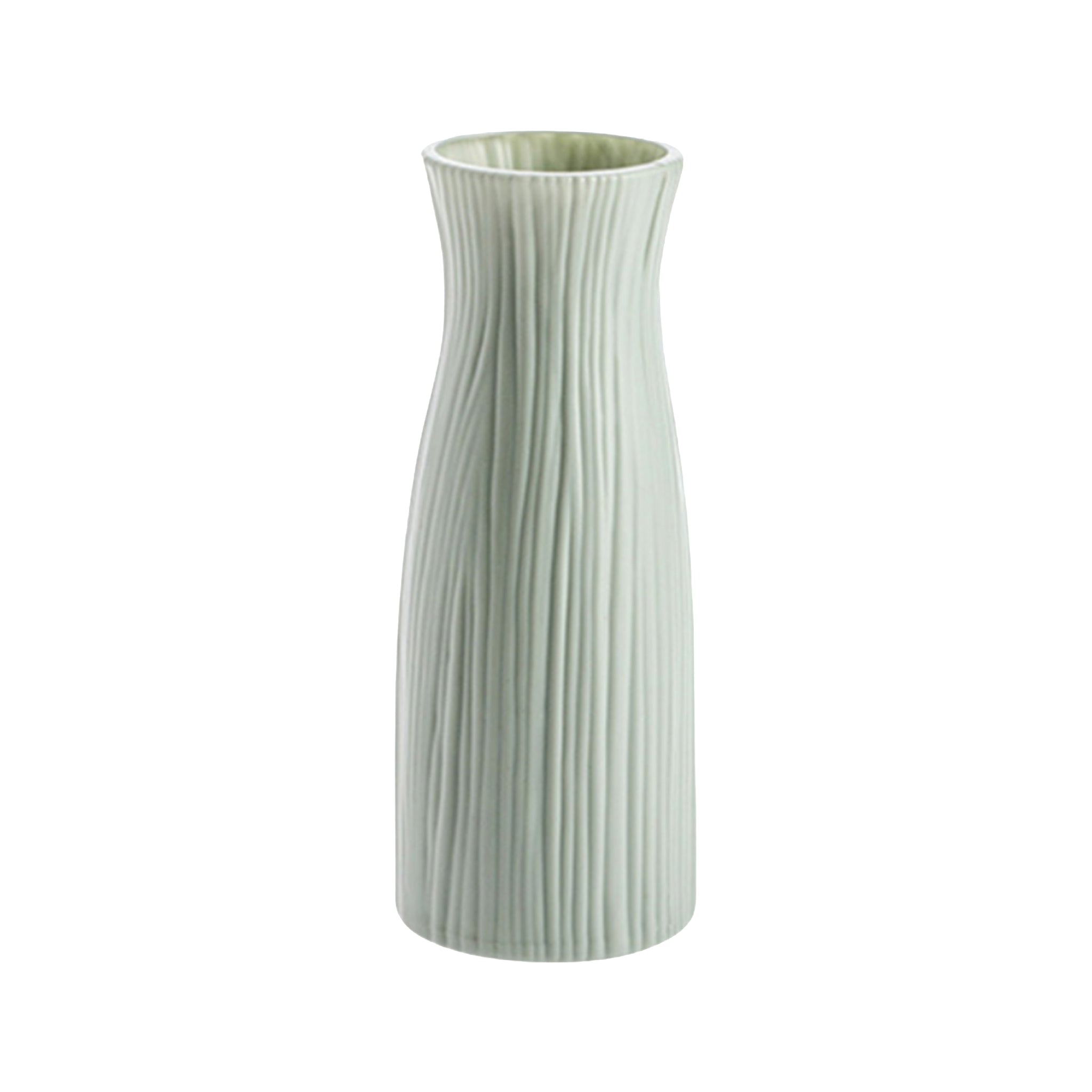 Scandinavian Ceramic Look Plastic Vase Moody Tones Decor