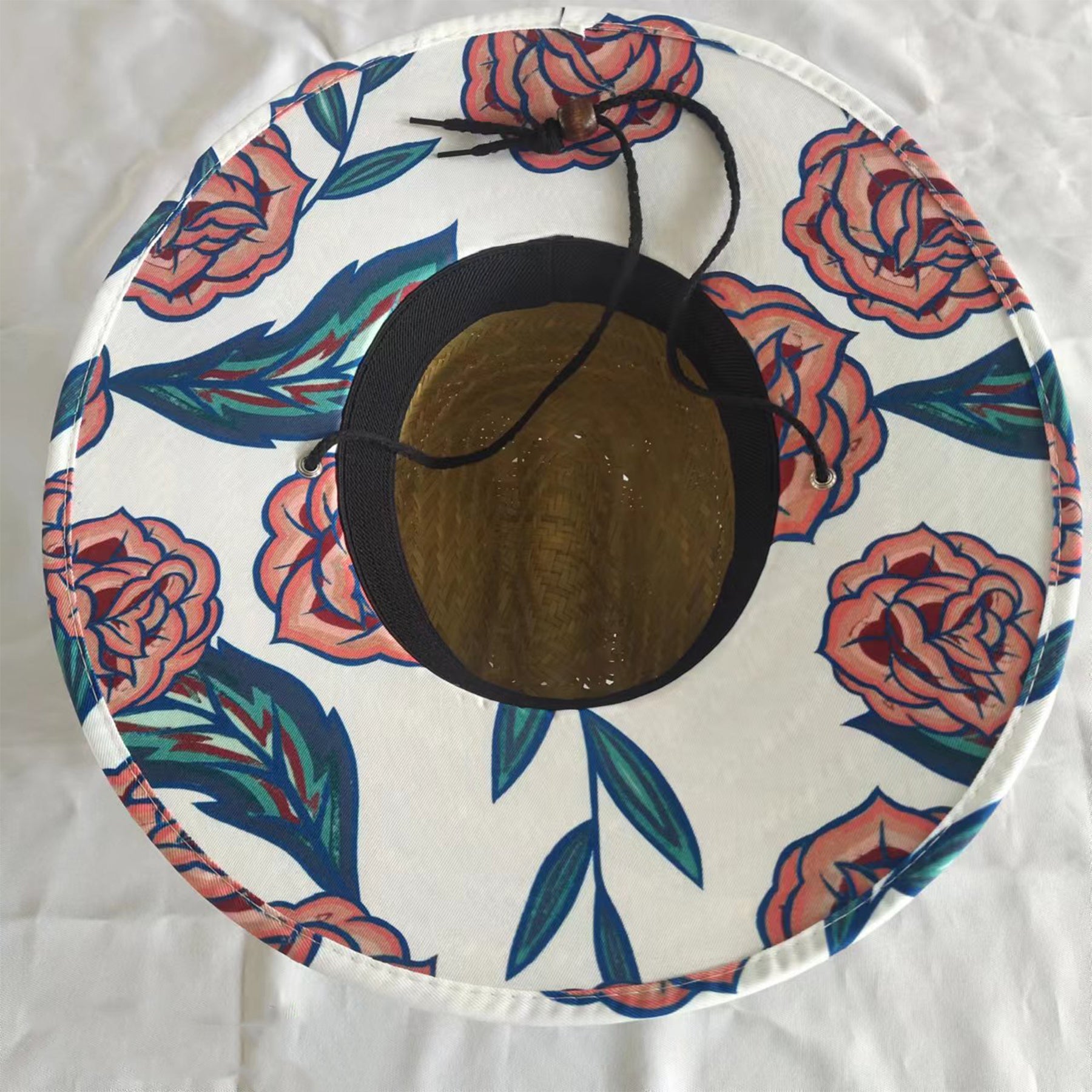Customizable Bottom Cloth Printing Summer Straw Hat