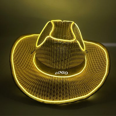 Glowing Denim Straw Hat
