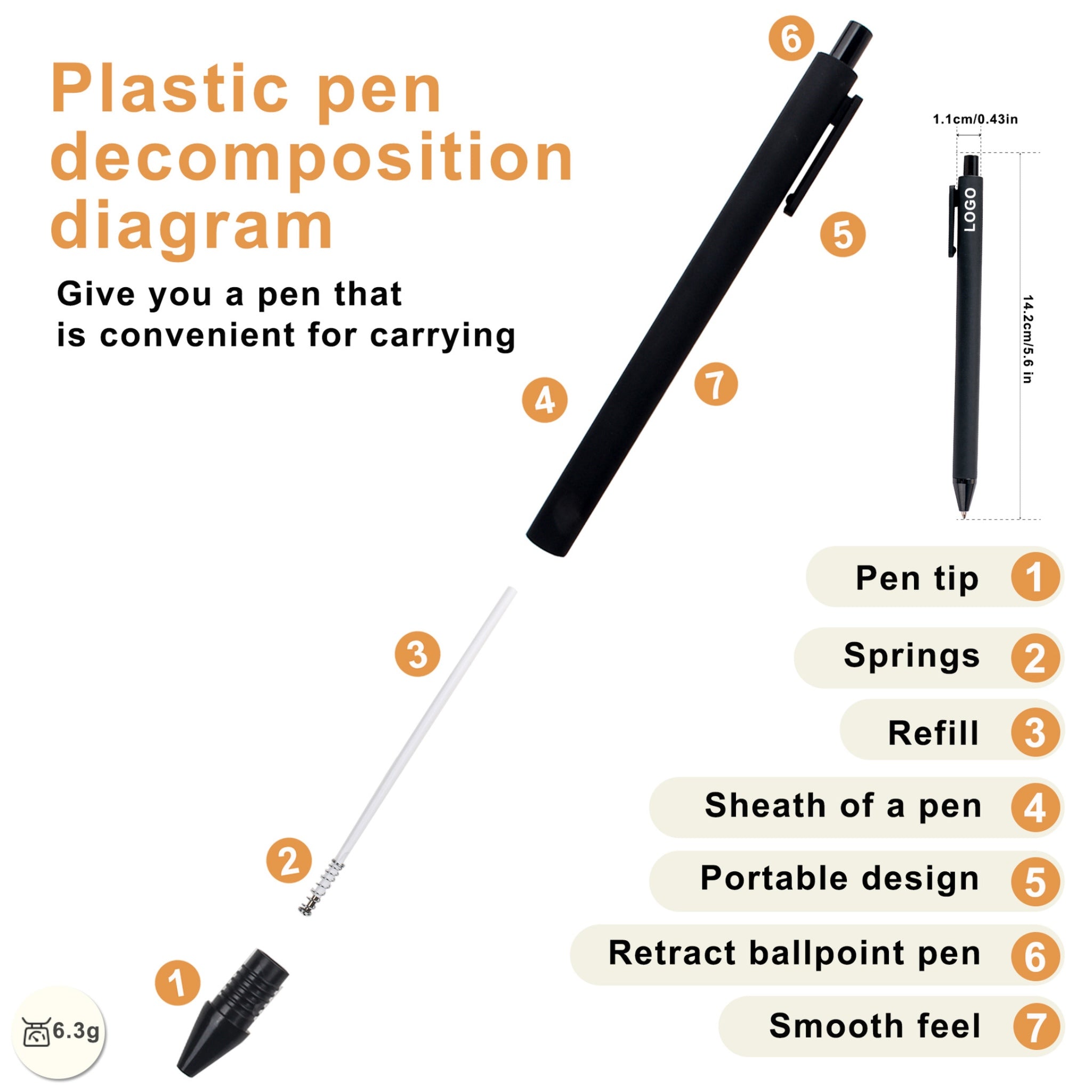 Multicolor Retractable Ballpoint Pen