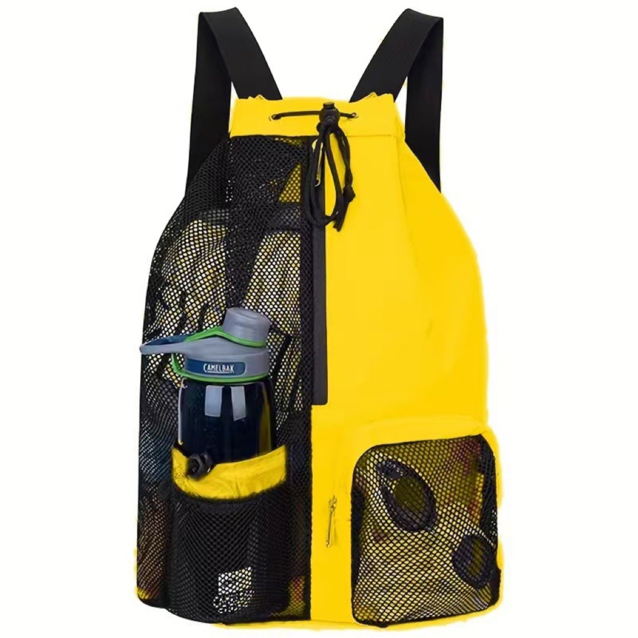 Mesh drawstring backpack
