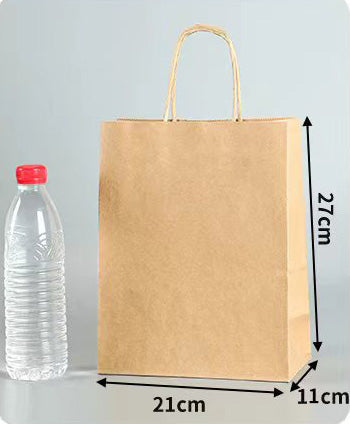 Kraft Paper Gift Bags For Business Shopping Storage