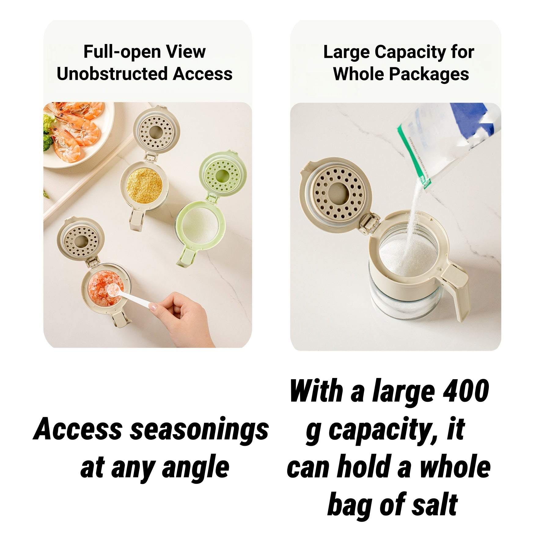 Glass Moisture - proof Seasoning Jars