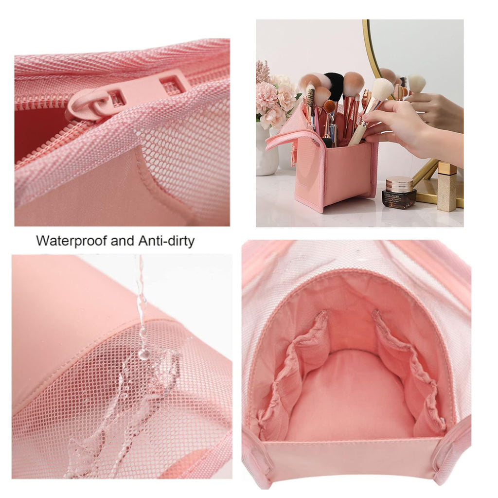 Makeup Brush Travel Case Stand Up