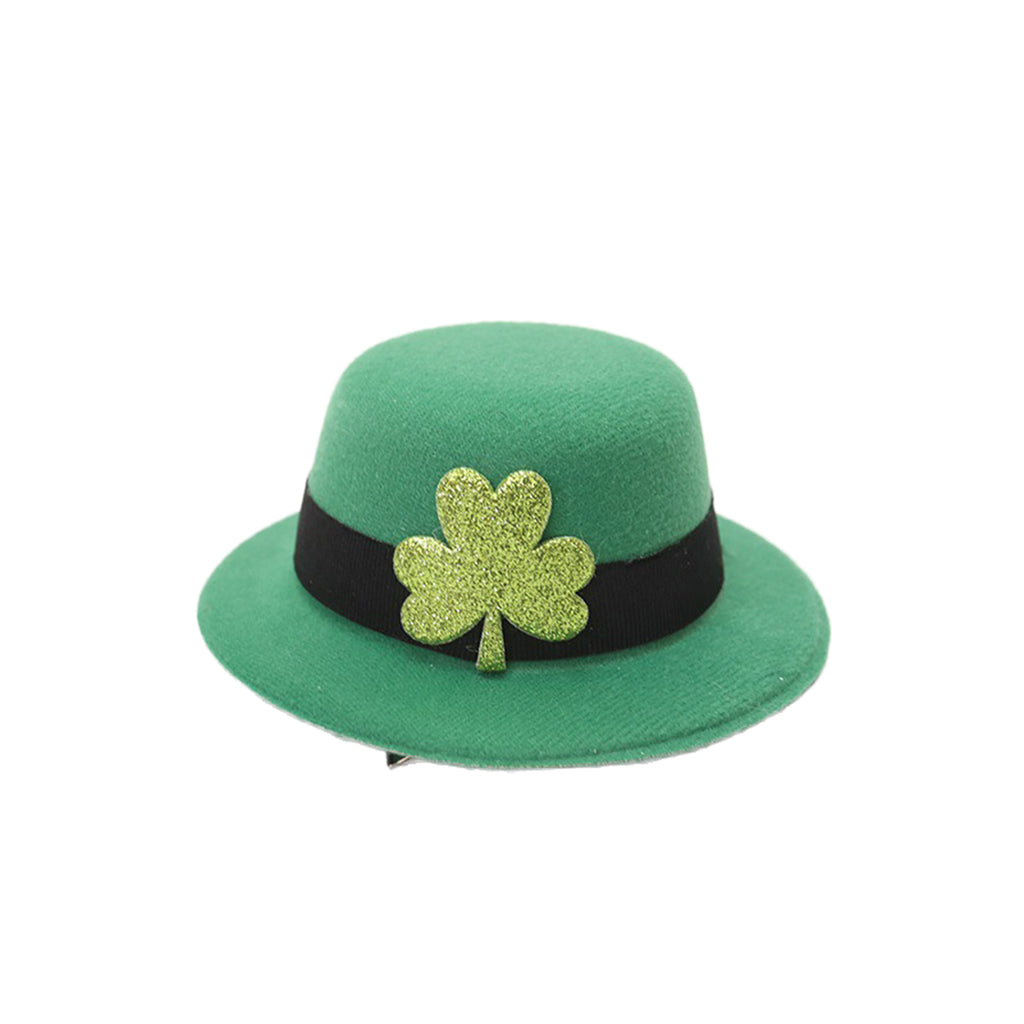 St. Patrick'S Day Mini Hat With Hair Clips